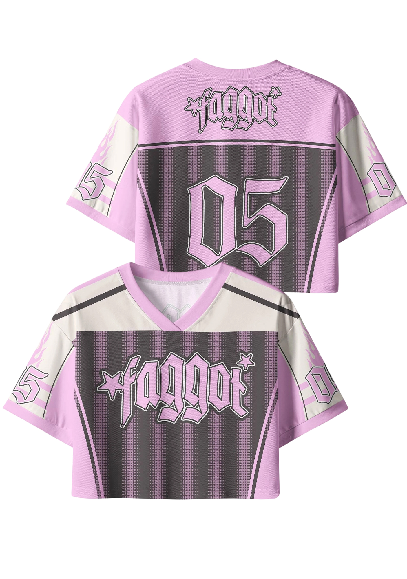 Faggot Y2K Crop Sport Jersey Shirts