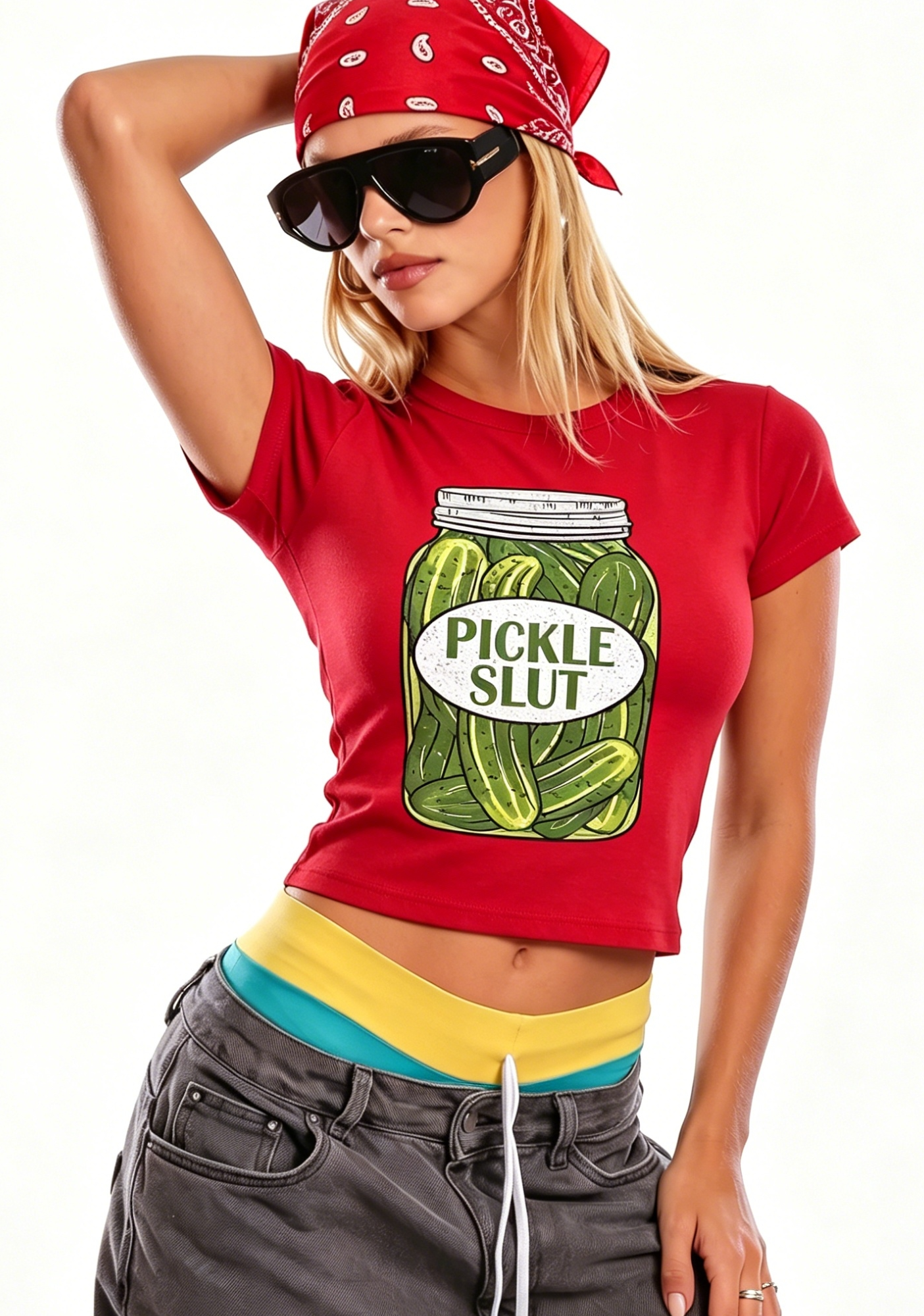 Pickle Slxt Y2K Baby Tee