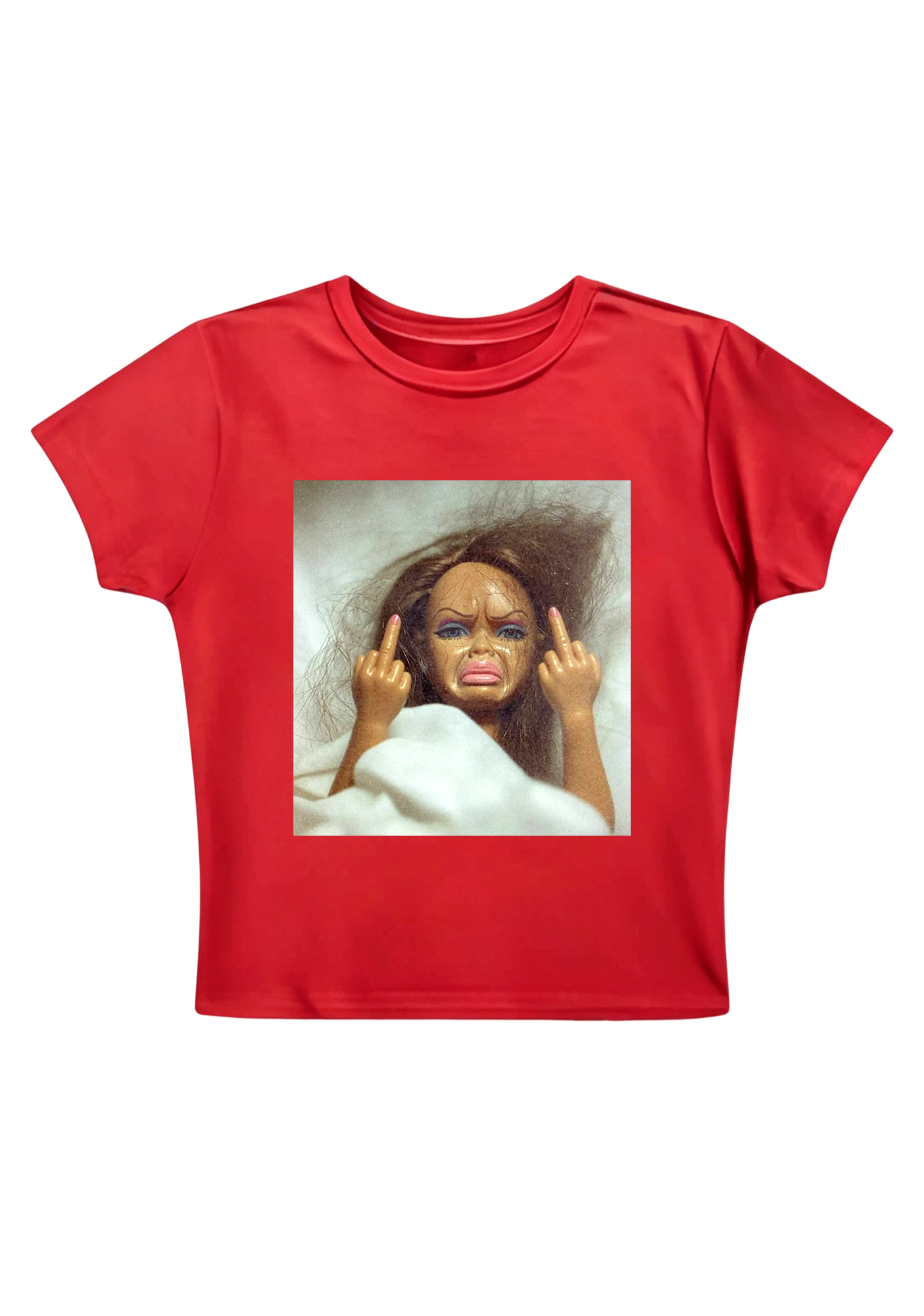  Vintage Grunge Bed Head Barbie Attitude Y2K Baby Tee