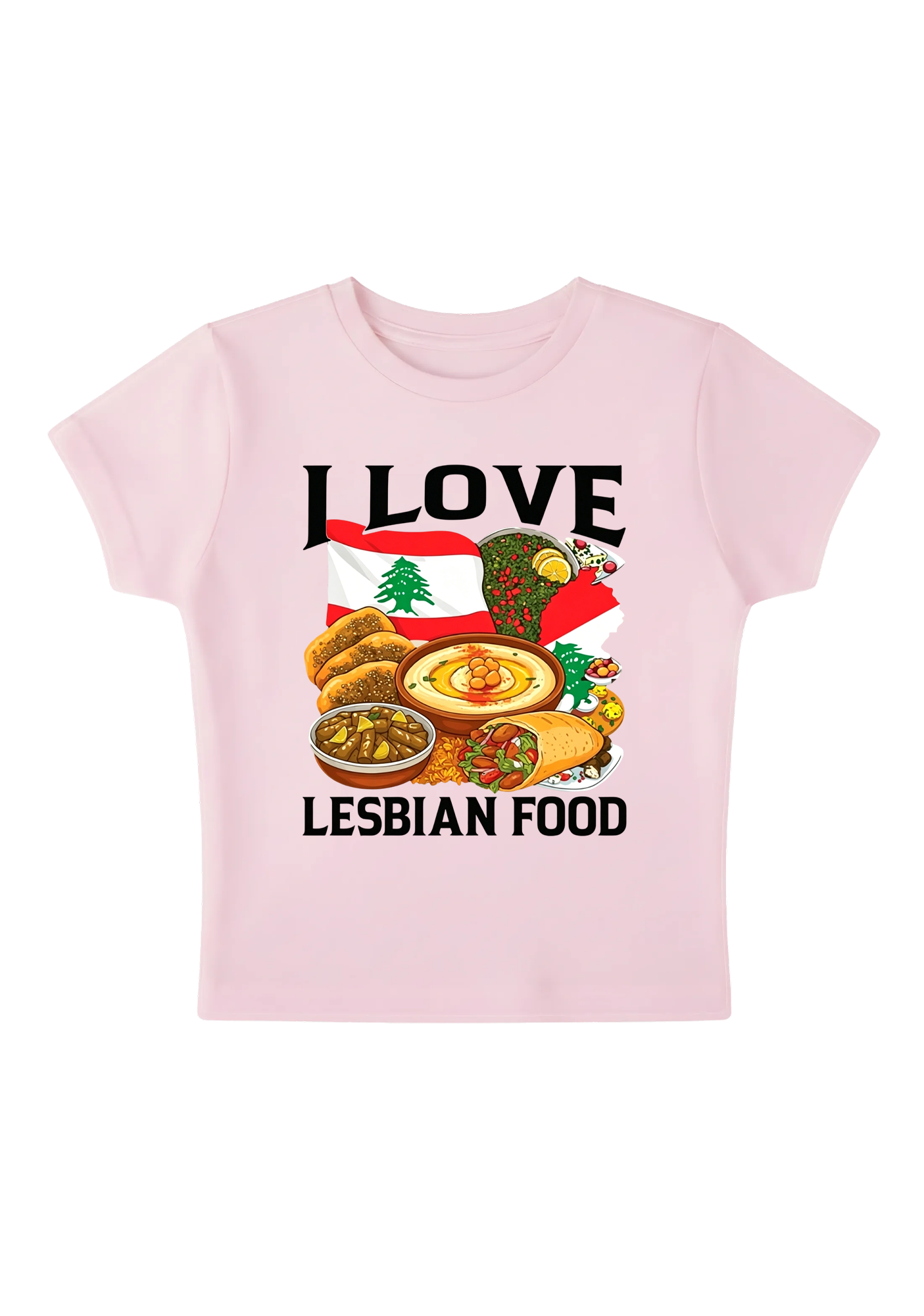 I Love Lesbian Food Y2K Baby Tee