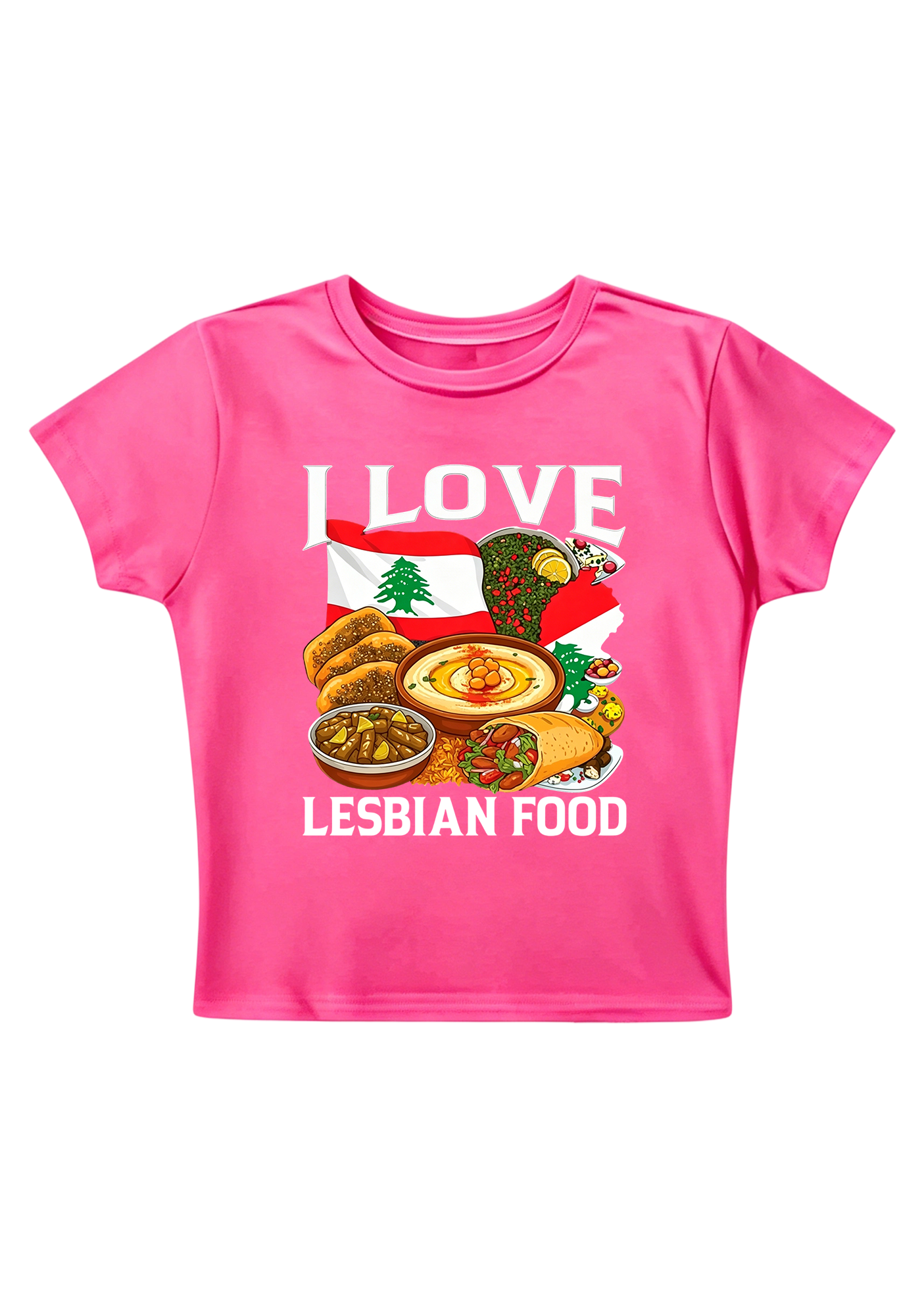 I Love Lesbian Food Y2K Baby Tee
