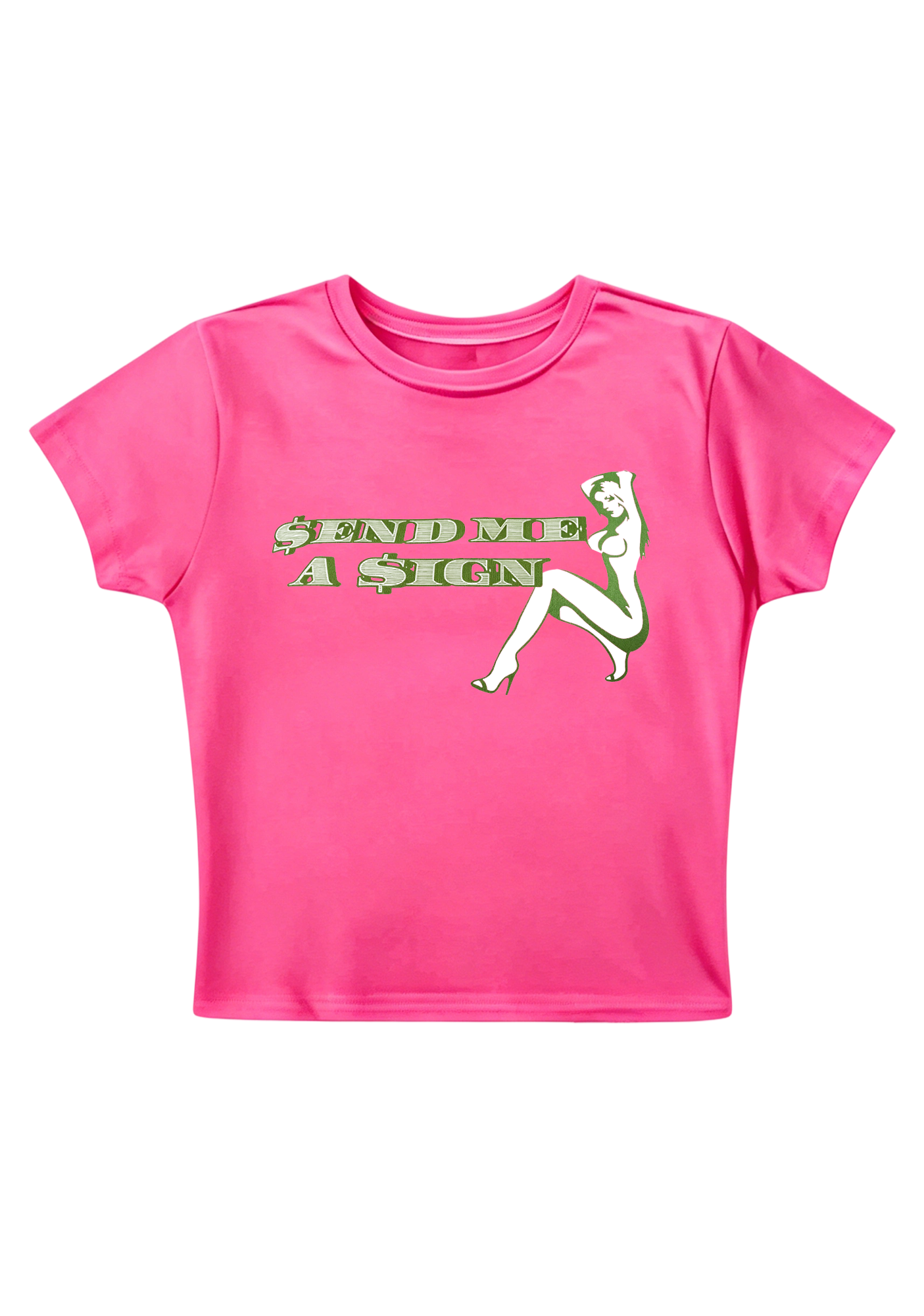 Send Me A Sign Y2K Baby Tee