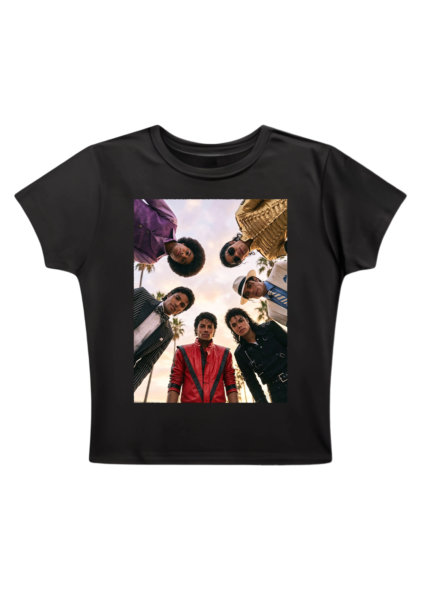 Vintage Michael Jackson Iconic Outfits Y2K Baby Tee