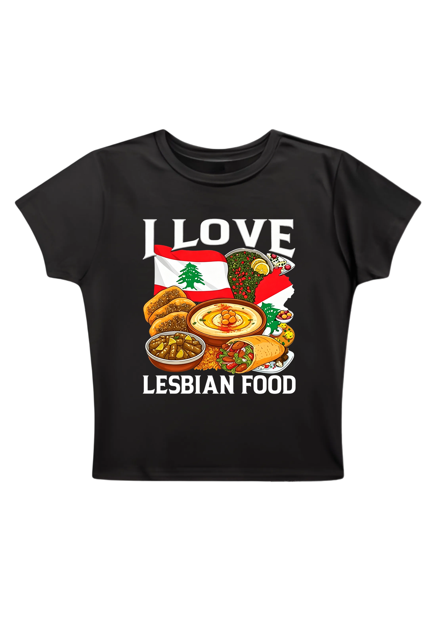 I Love Lesbian Food Y2K Baby Tee