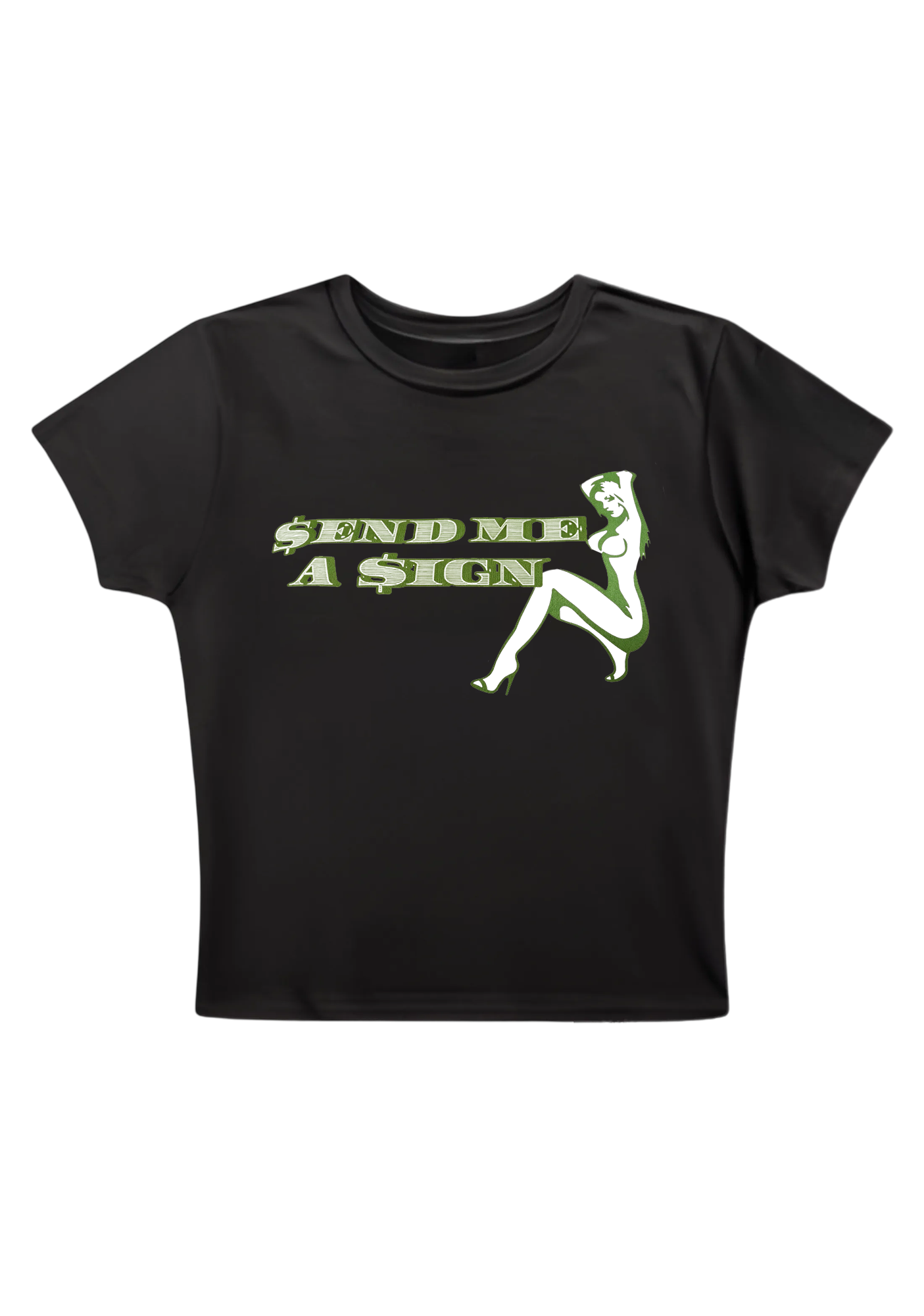 Send Me A Sign Y2K Baby Tee