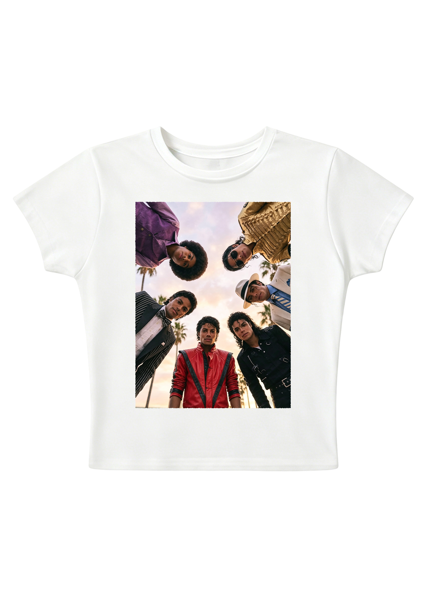 Vintage Michael Jackson Iconic Outfits Y2K Baby Tee