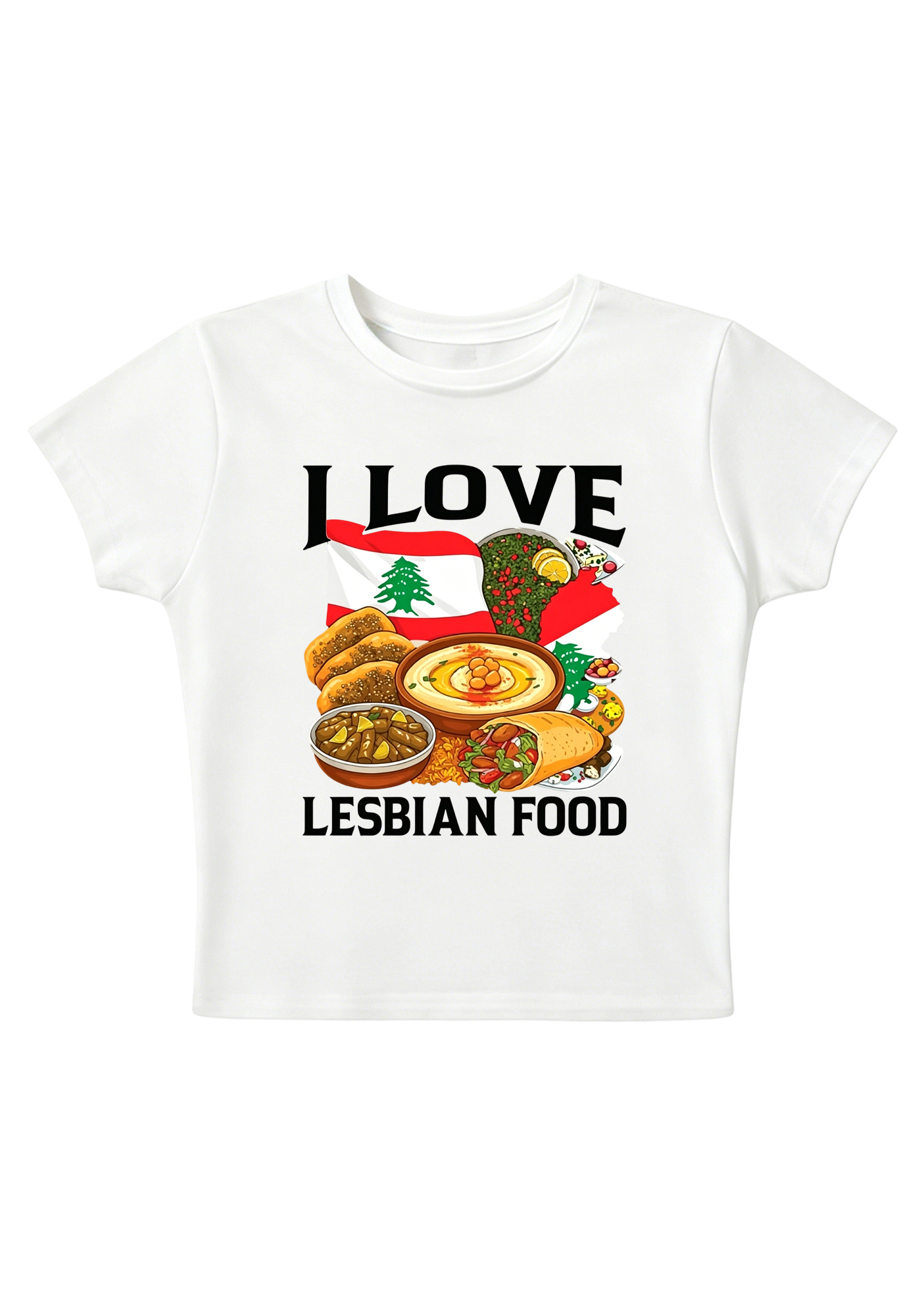 I Love Lesbian Food Y2K Baby Tee