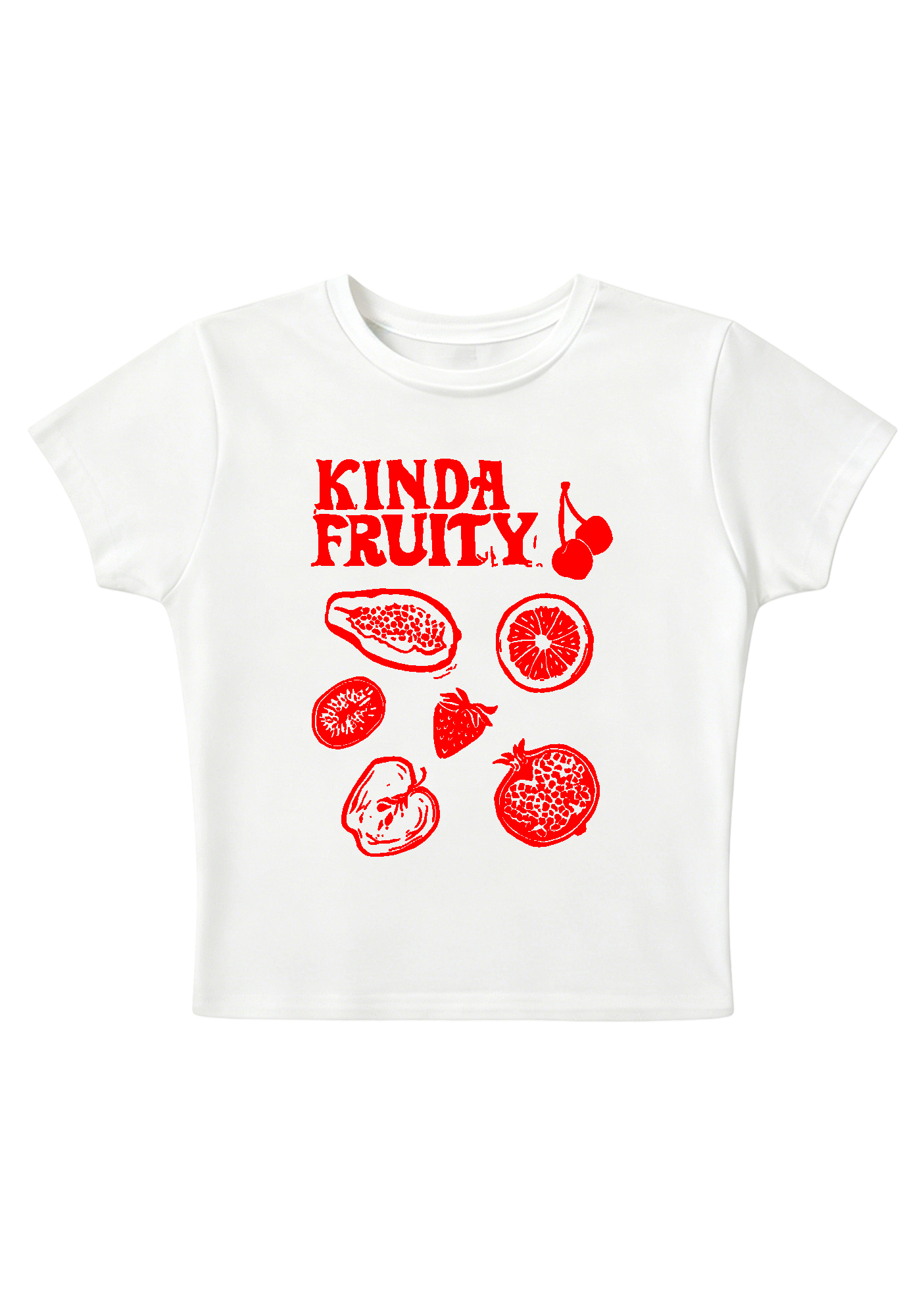 Kinda Fruity Y2K Baby Tee
