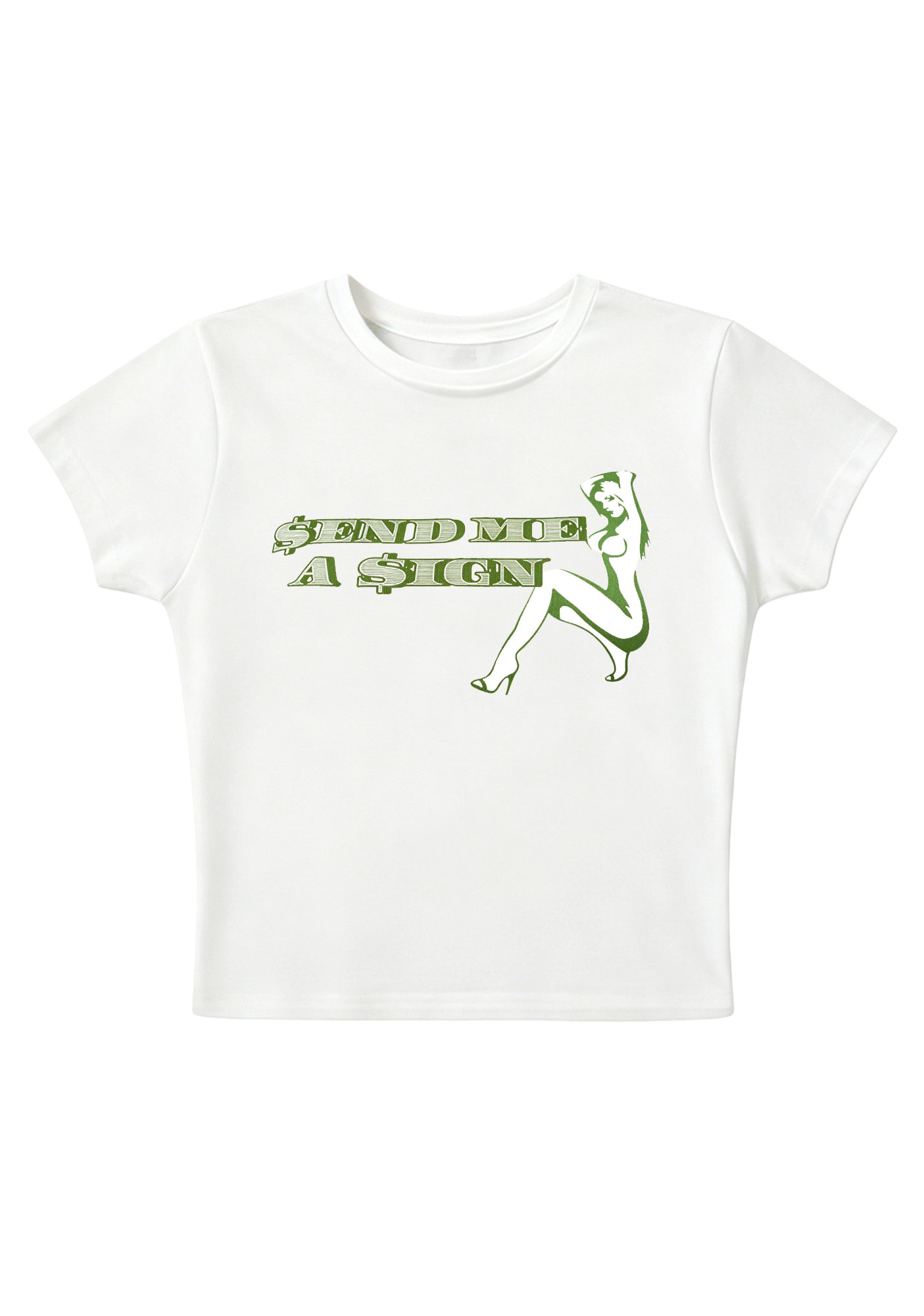 Send Me A Sign Y2K Baby Tee