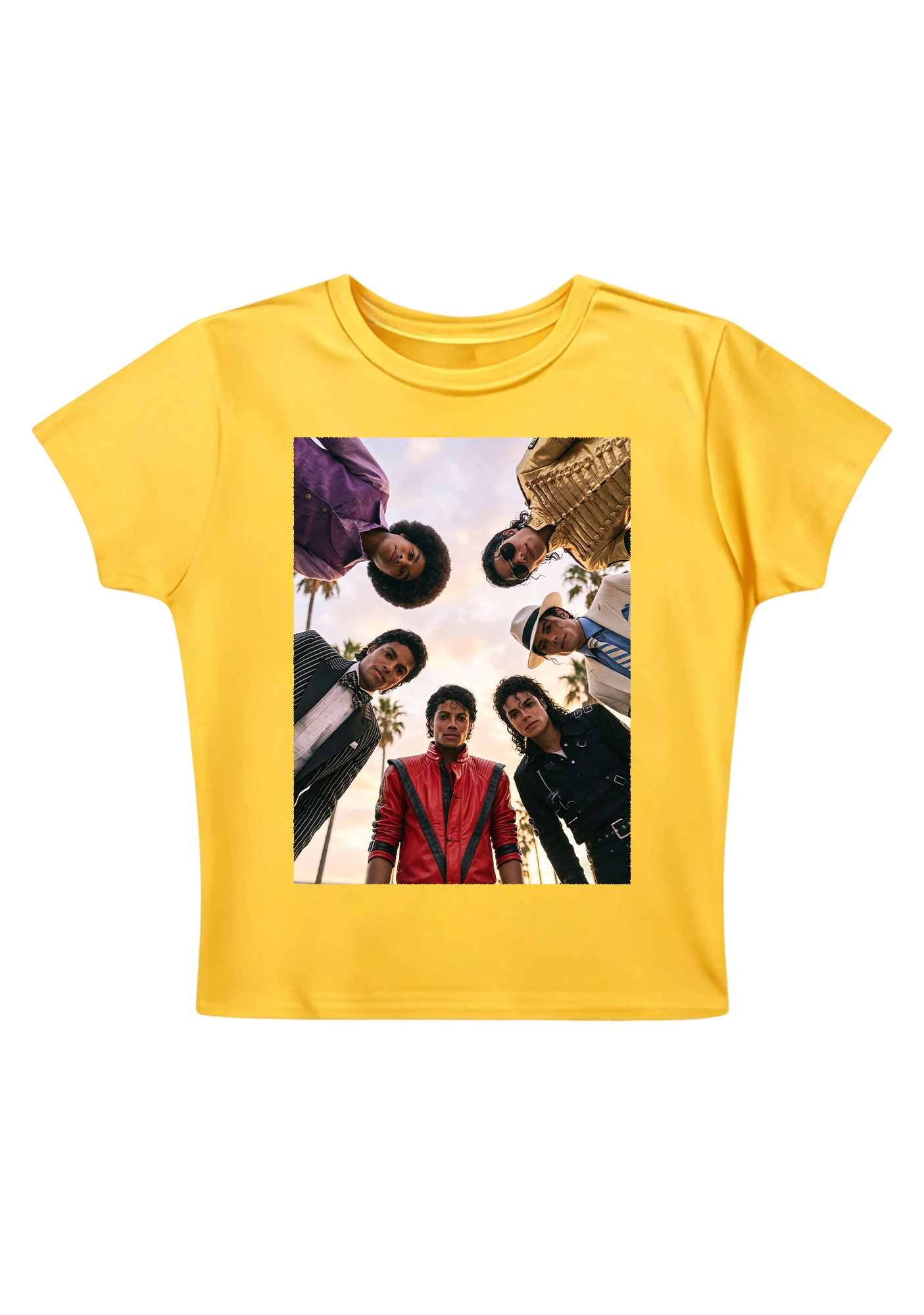 Vintage Michael Jackson Iconic Outfits Y2K Baby Tee