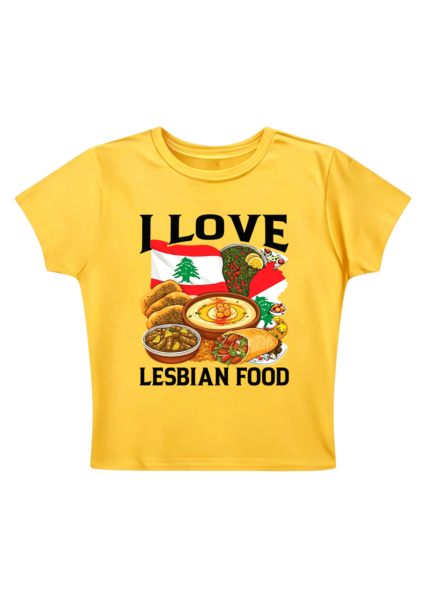 I Love Lesbian Food Y2K Baby Tee