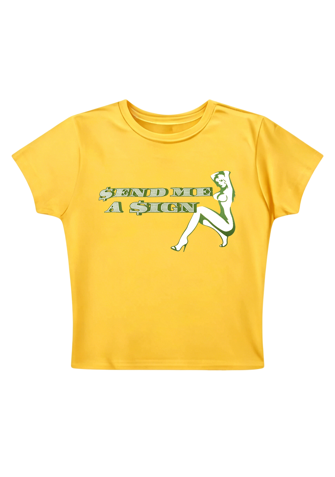 Send Me A Sign Y2K Baby Tee