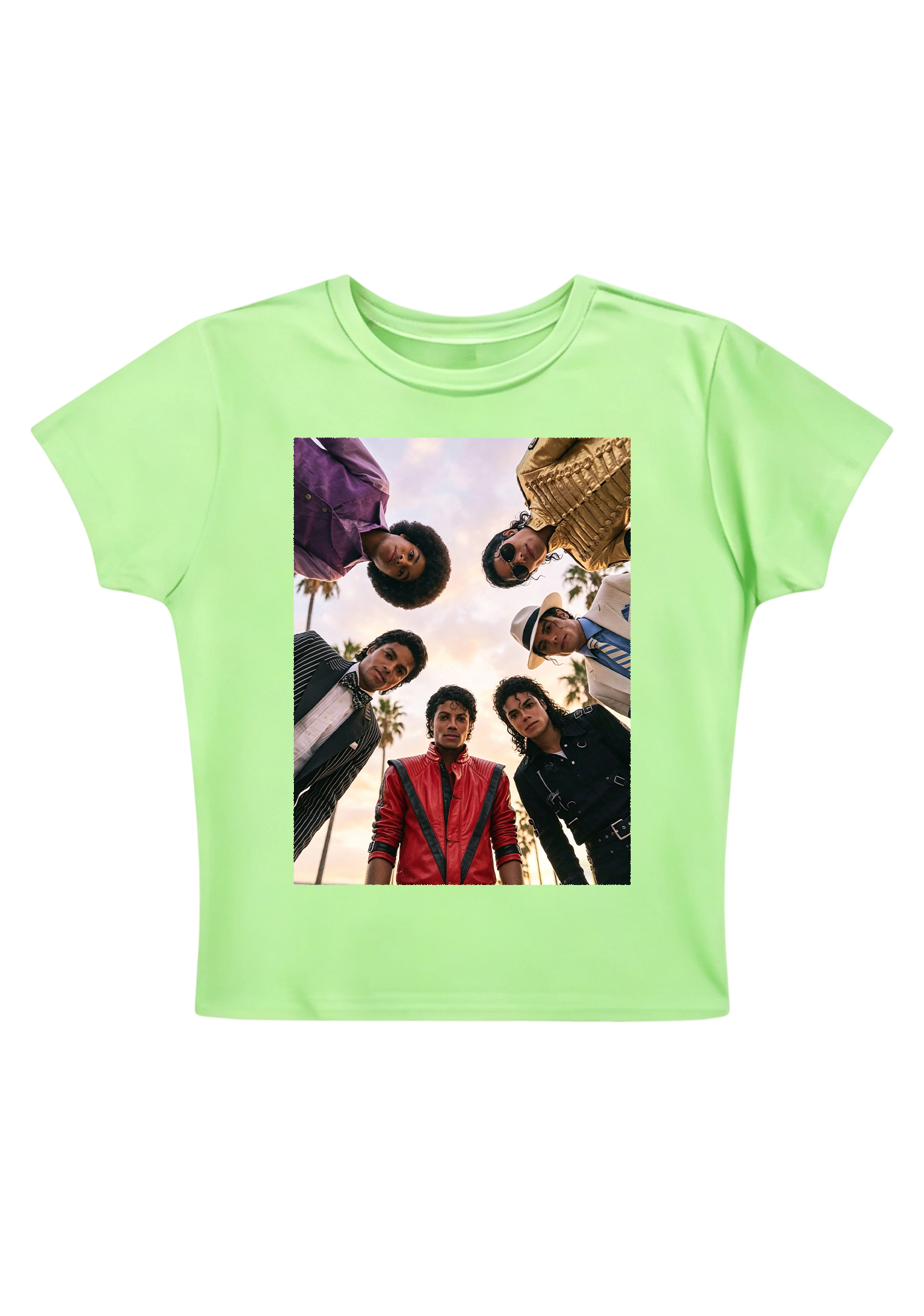 Vintage Michael Jackson Iconic Outfits Y2K Baby Tee