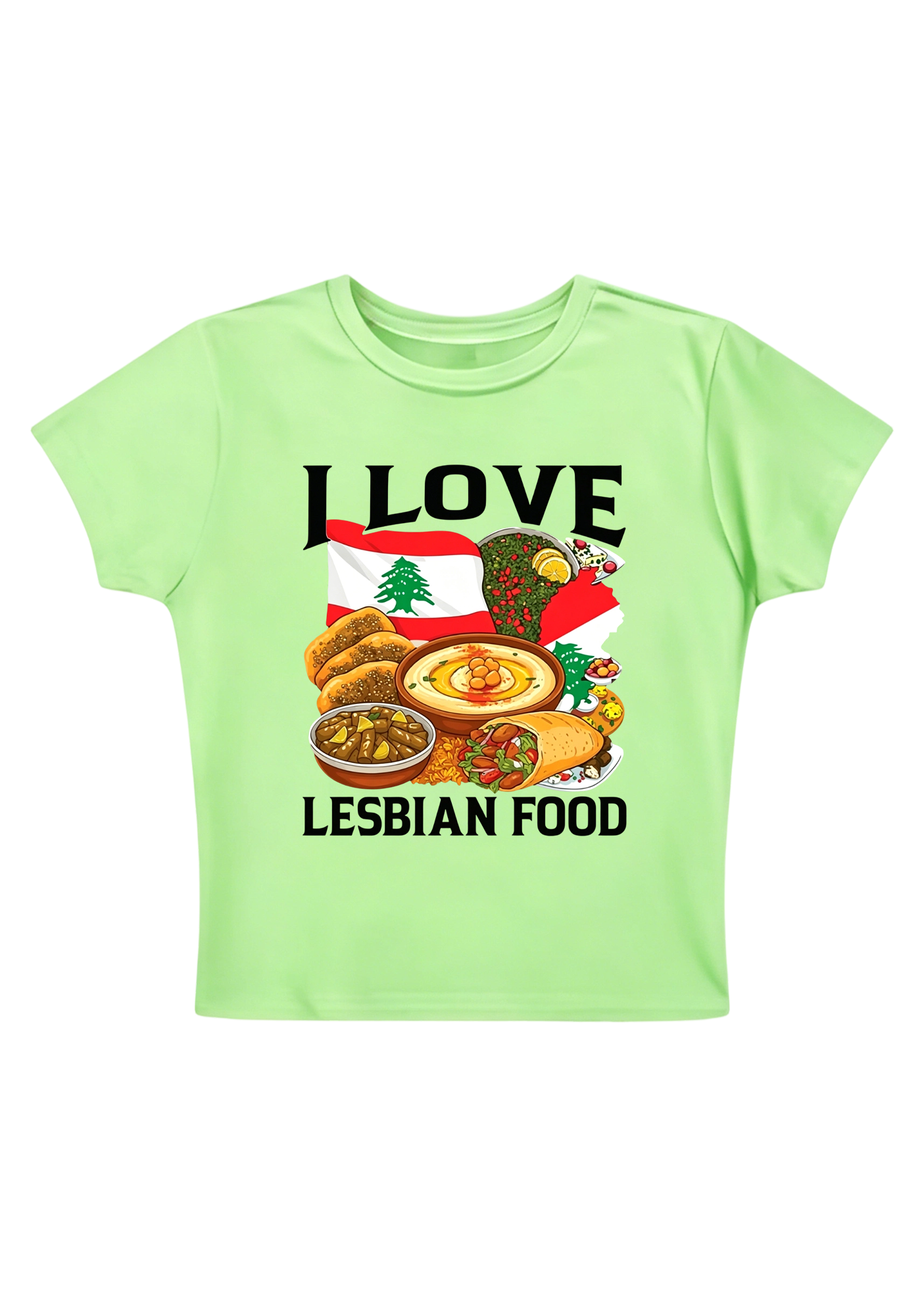 I Love Lesbian Food Y2K Baby Tee