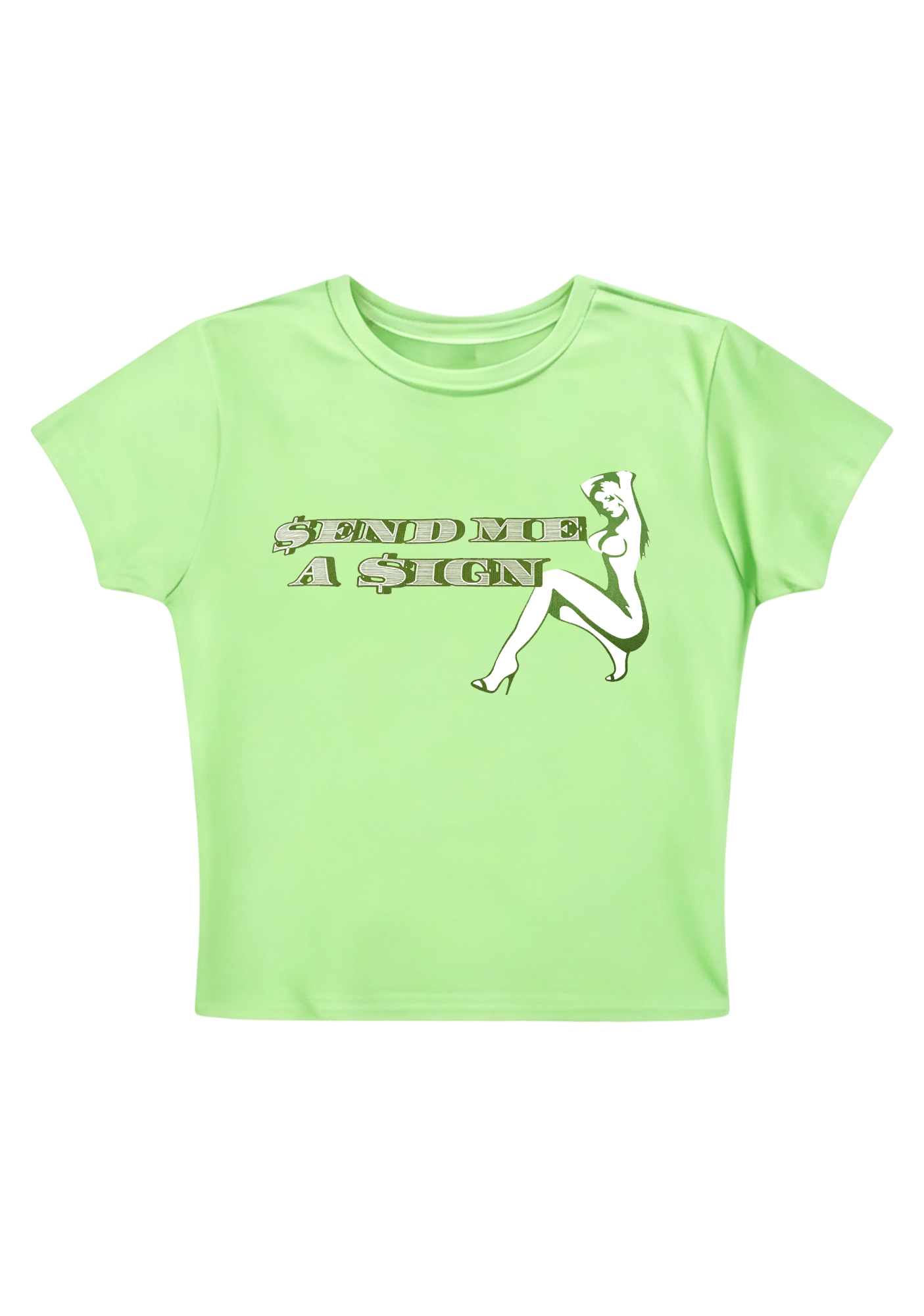 Send Me A Sign Y2K Baby Tee