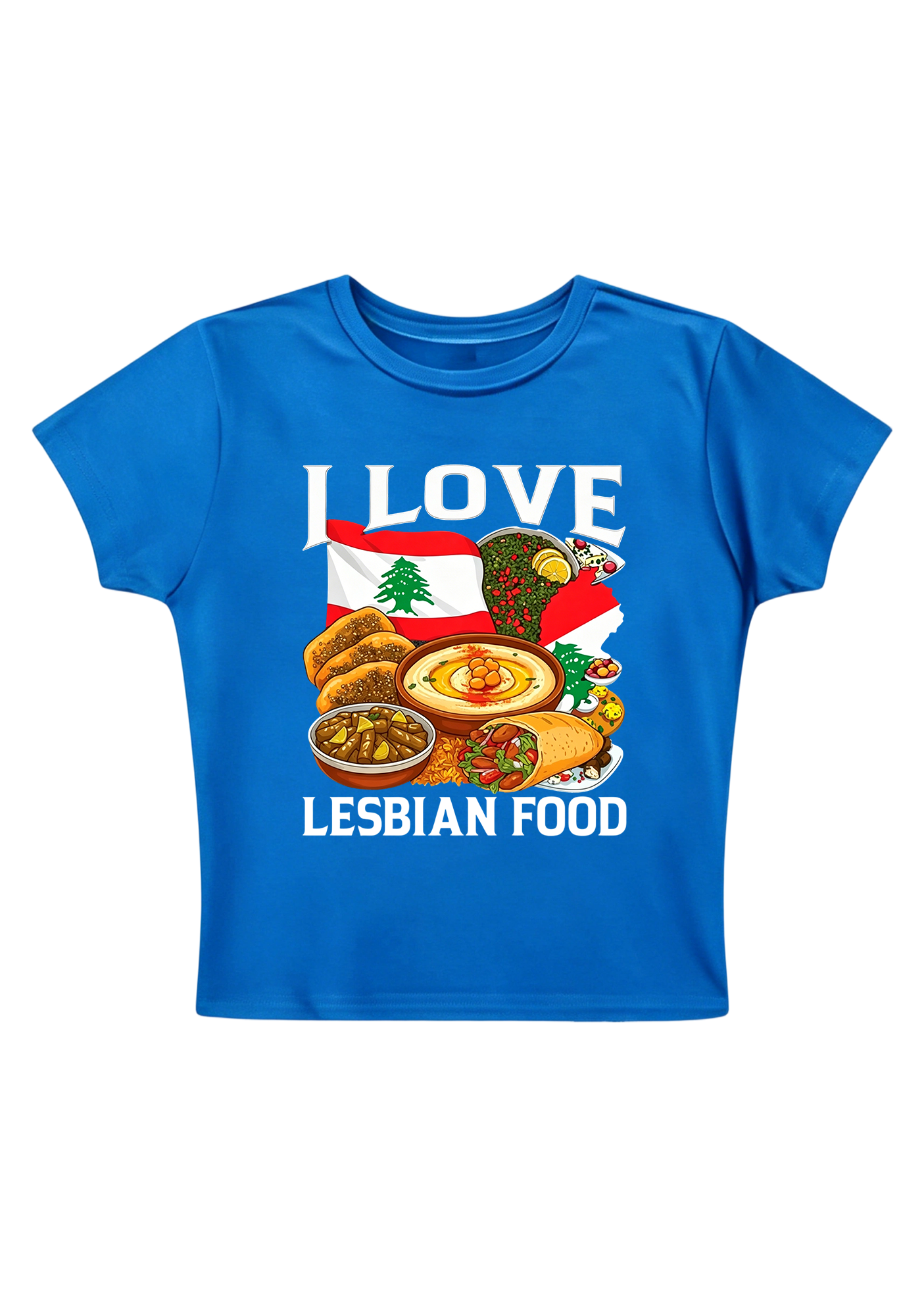 I Love Lesbian Food Y2K Baby Tee