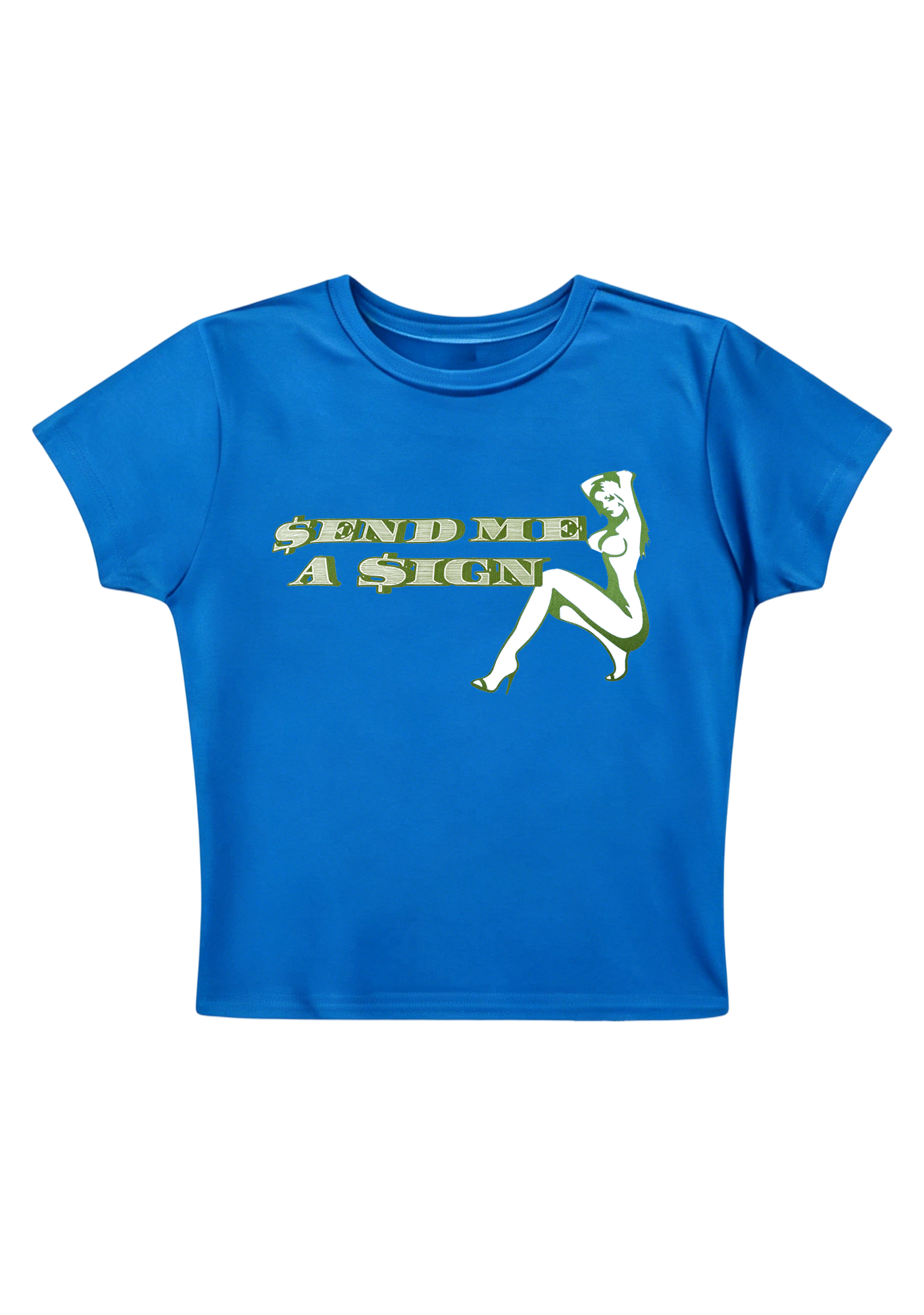 Send Me A Sign Y2K Baby Tee