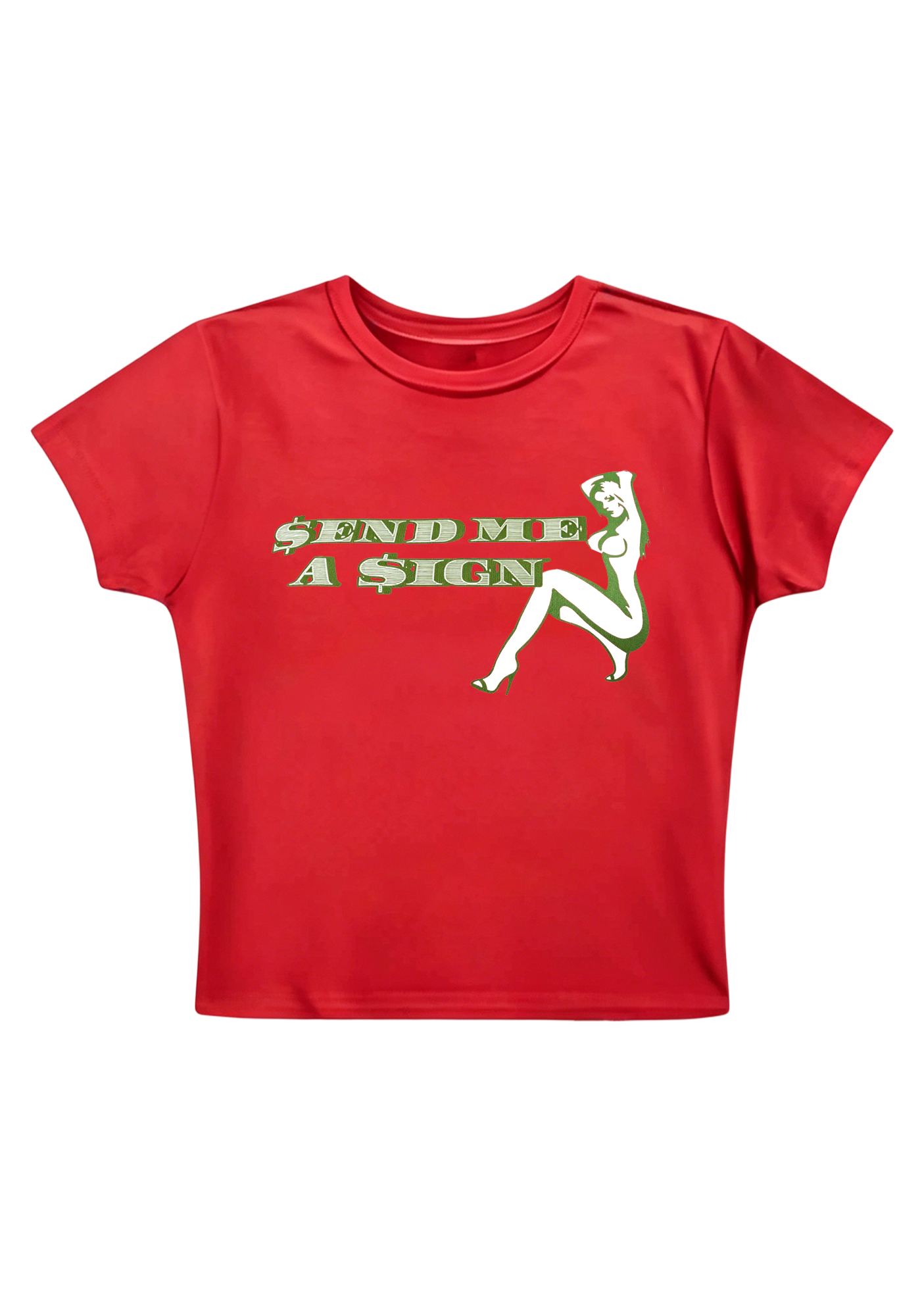 Send Me A Sign Y2K Baby Tee