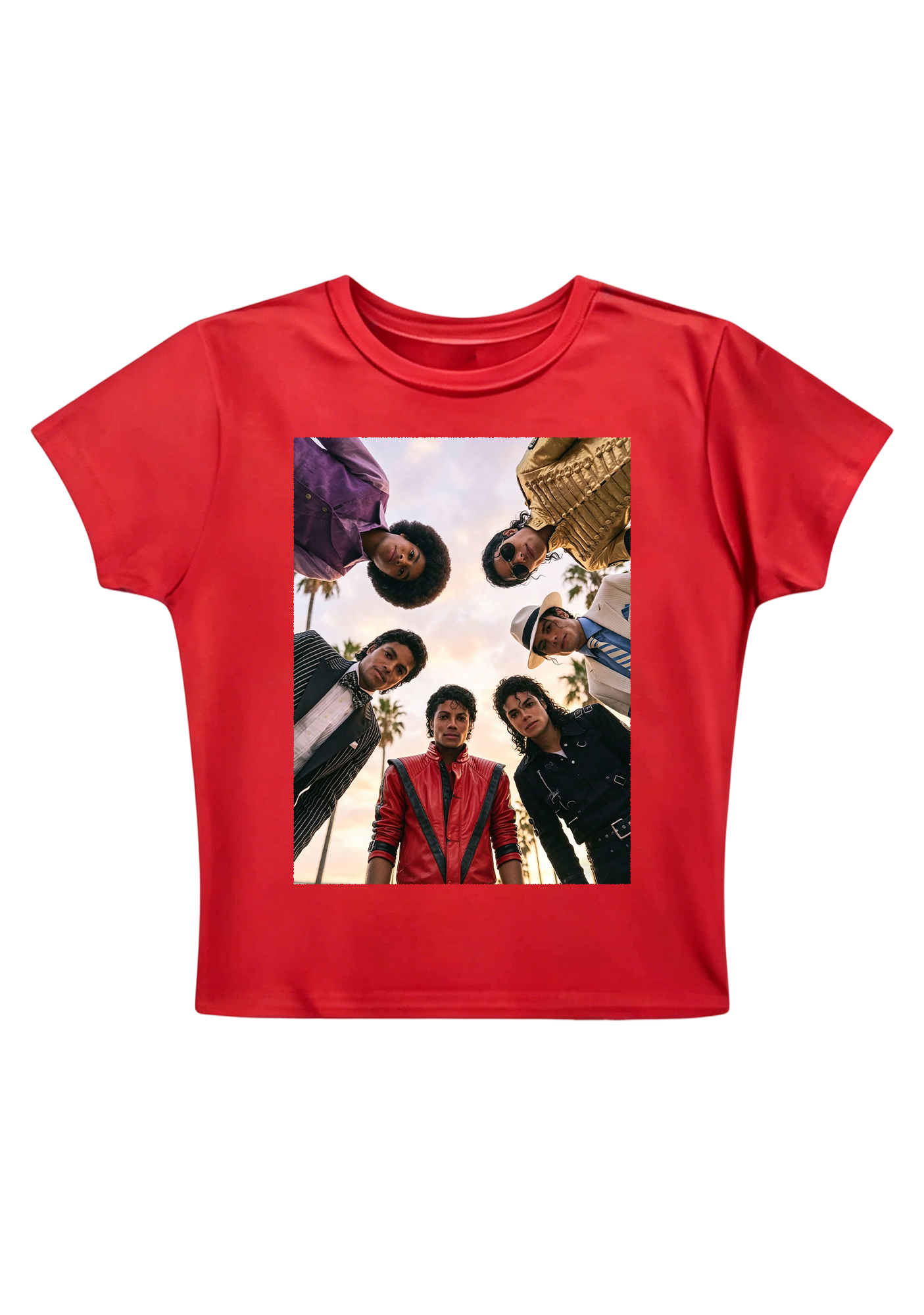 Vintage Michael Jackson Iconic Outfits Y2K Baby Tee