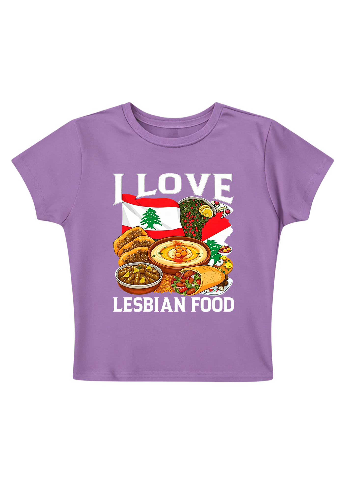 I Love Lesbian Food Y2K Baby Tee