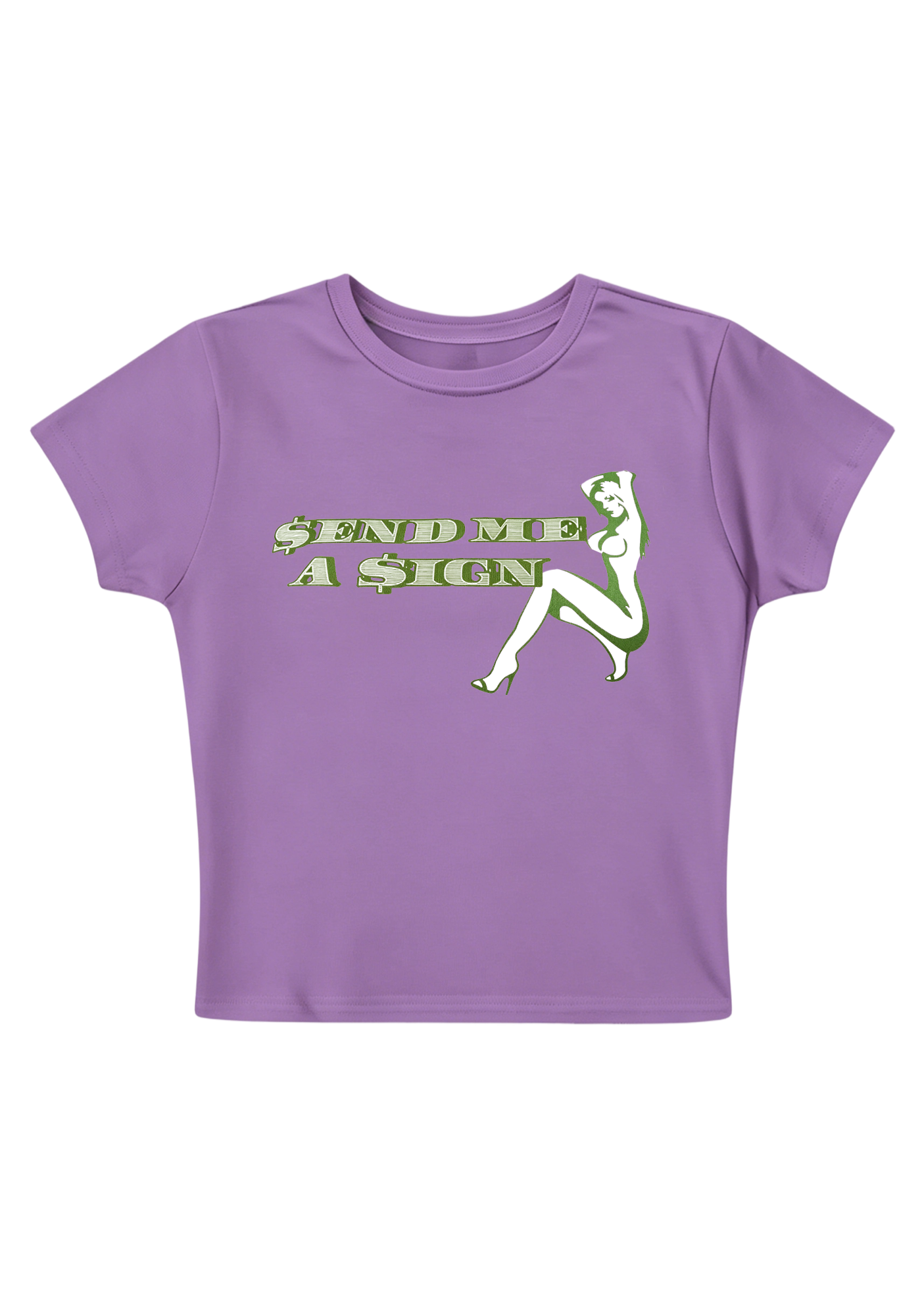 Send Me A Sign Y2K Baby Tee
