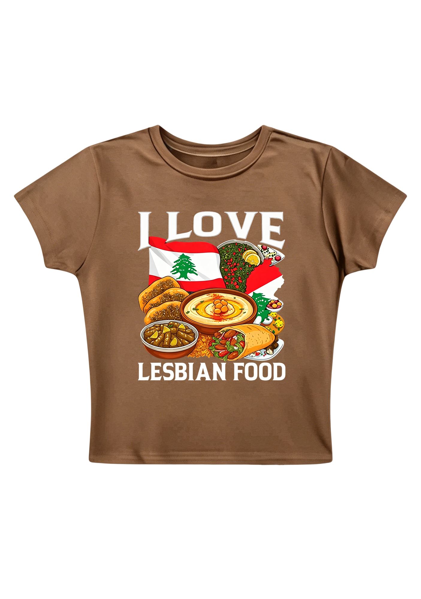 I Love Lesbian Food Y2K Baby Tee