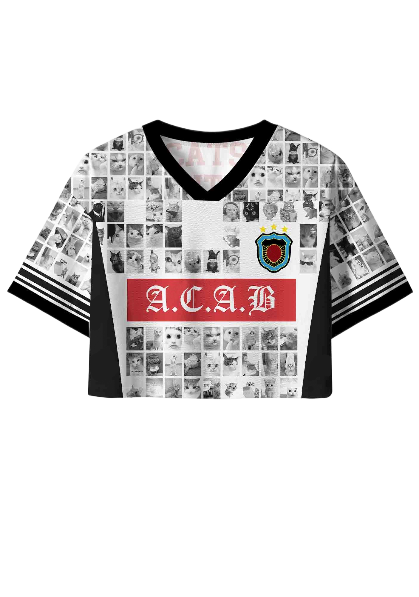 All Cats Y2K Crop Sport Jersey Shirts