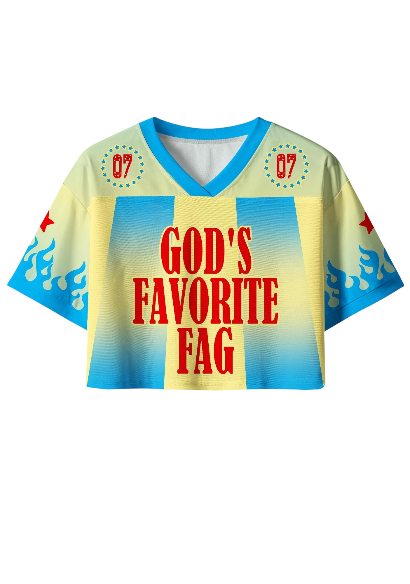 God's Favorite Fag Y2K Crop Sport Jersey Shirts