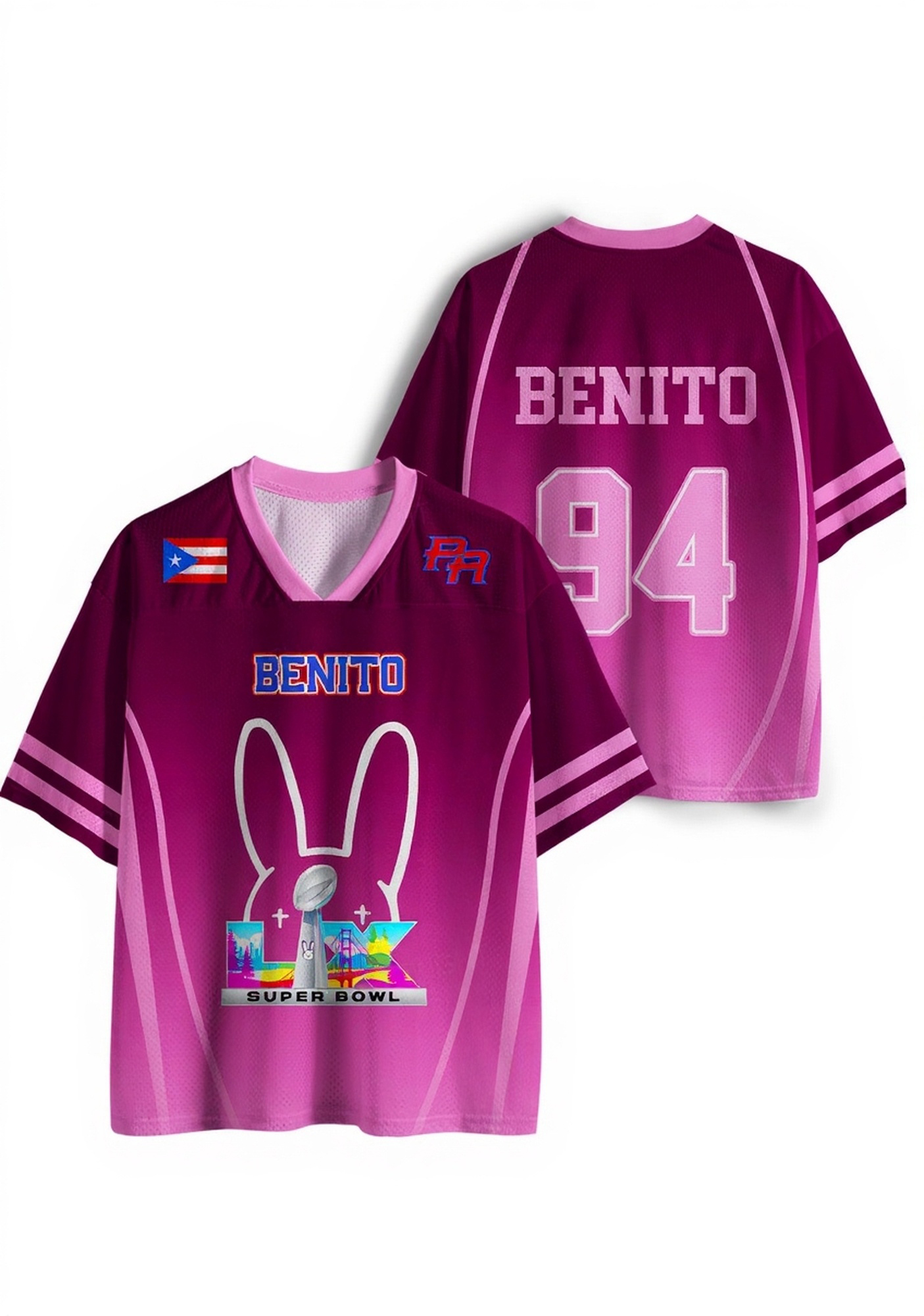 Purple Bunny Head Y2K Sport Jersey Shirts