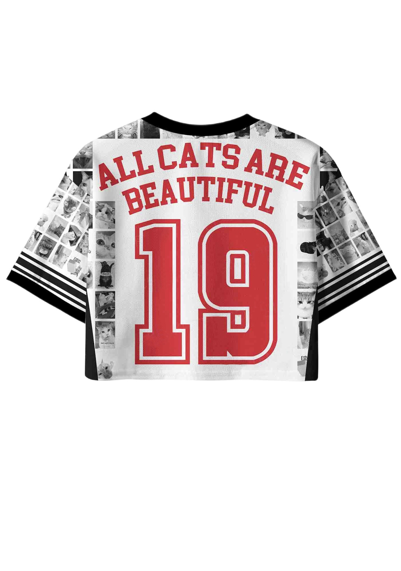 All Cats Y2K Crop Sport Jersey Shirts