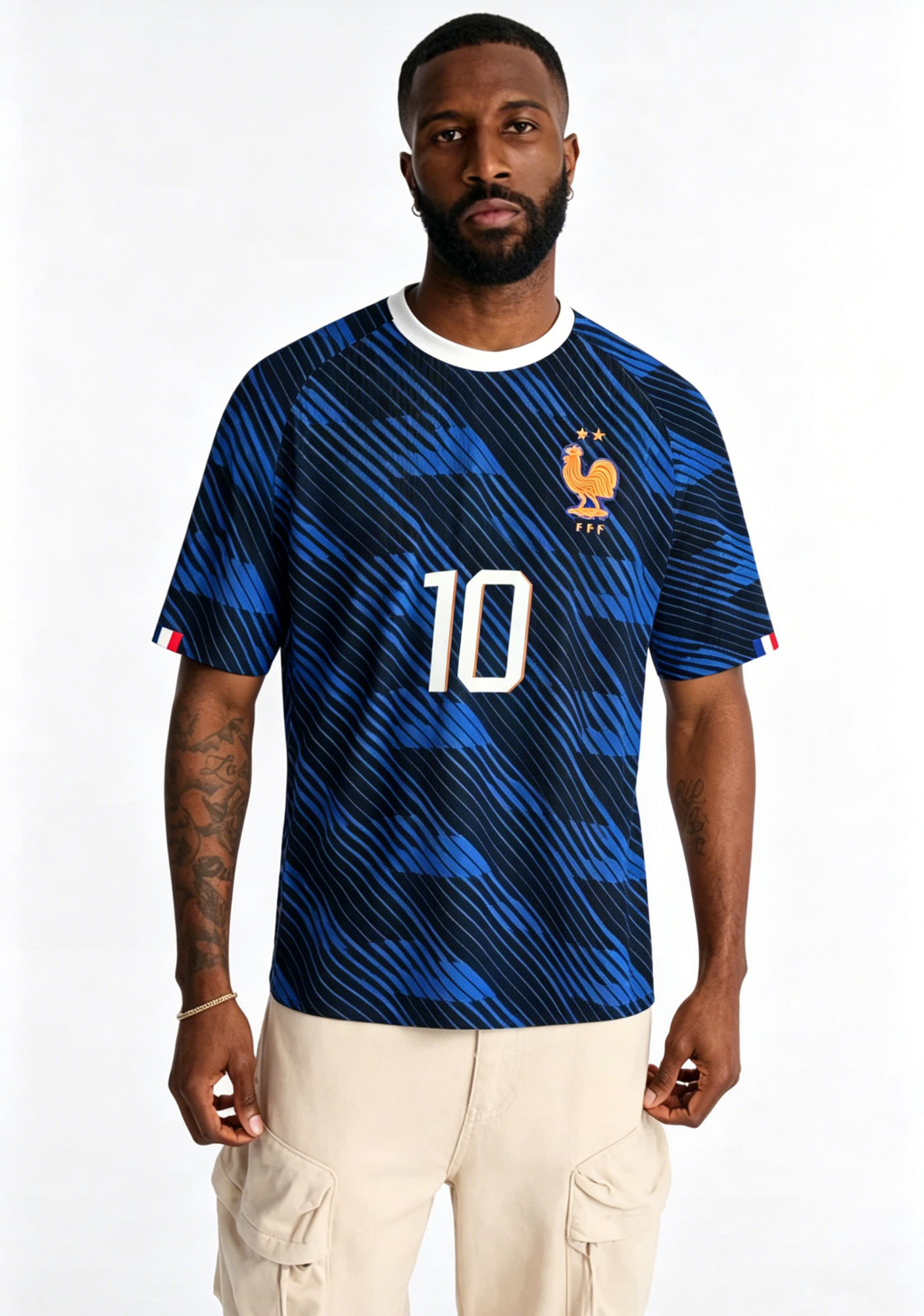 France National Team Two-Star Rooster Jersey Shirts