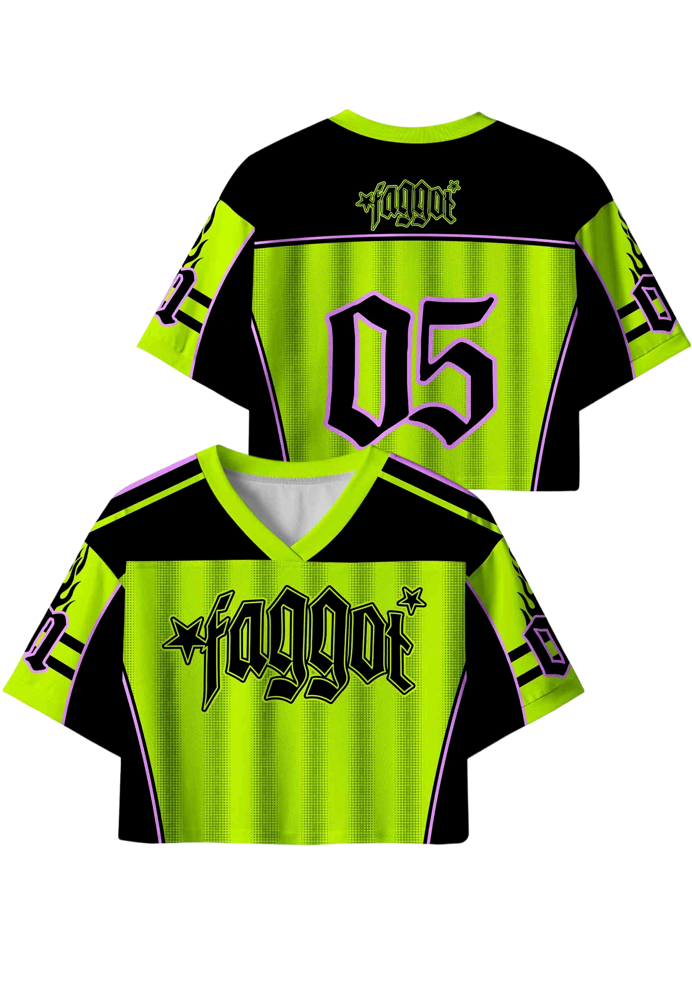 Faggot Y2K Crop Sport Jersey Shirts