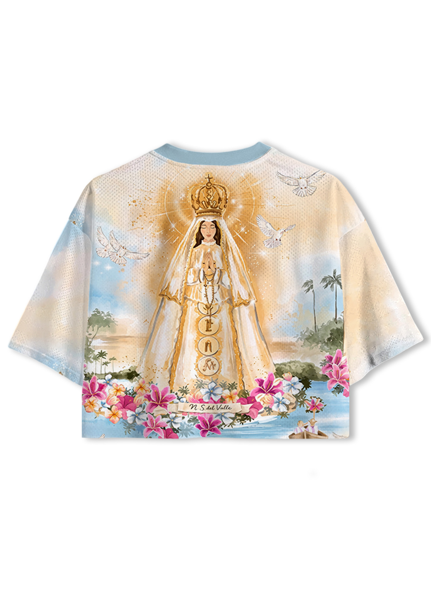 [Copy]Ecuador Floral Cropped Jersey Shirt