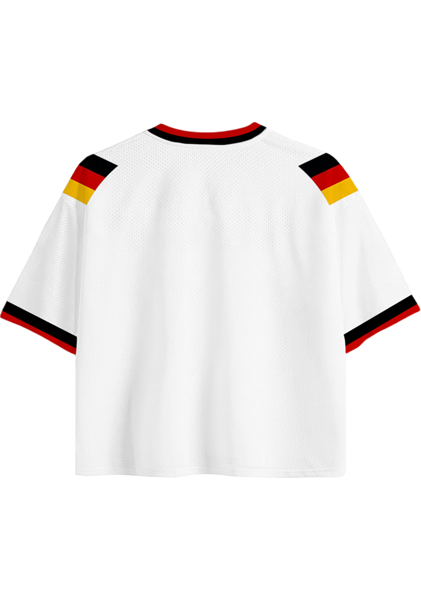 Germany Flag Inspired Cropped Mesh Jersey Shirt