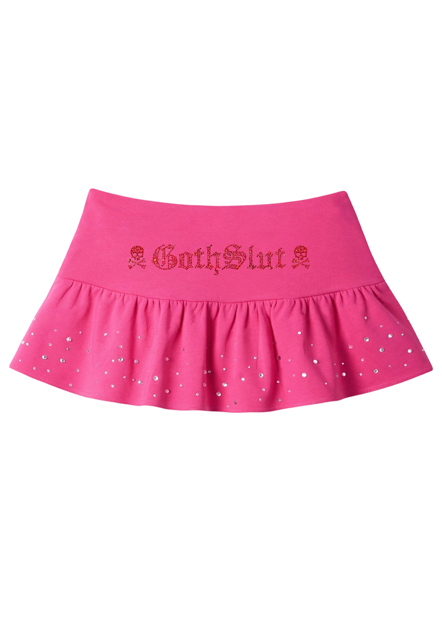 Rhinestone GothSlut Y2K Mini Pleated Skirts