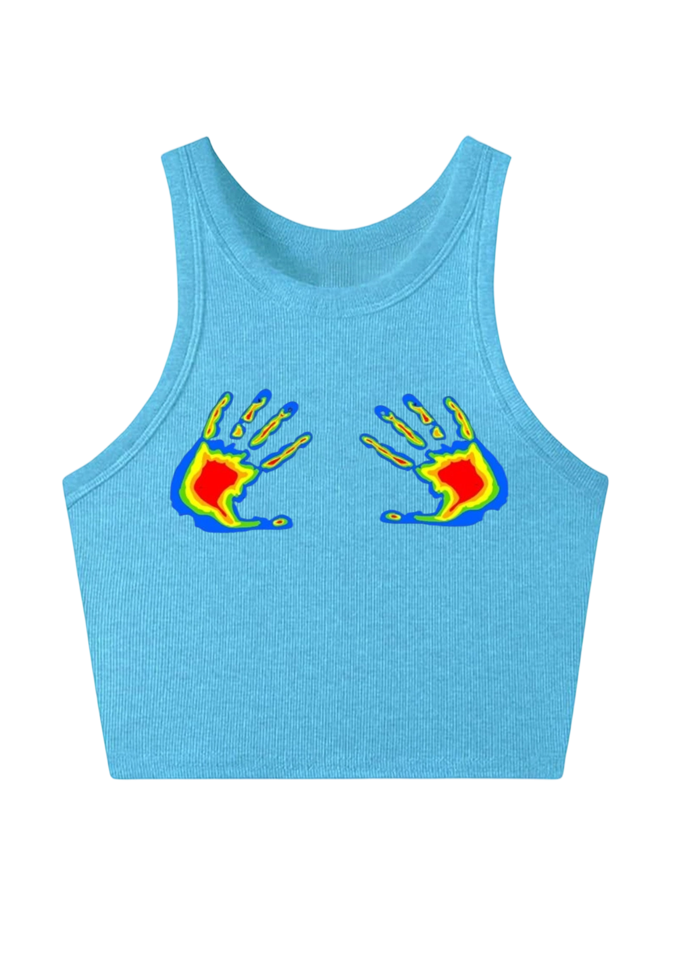 Heat Wave Hands Y2K Crop Tank Top
