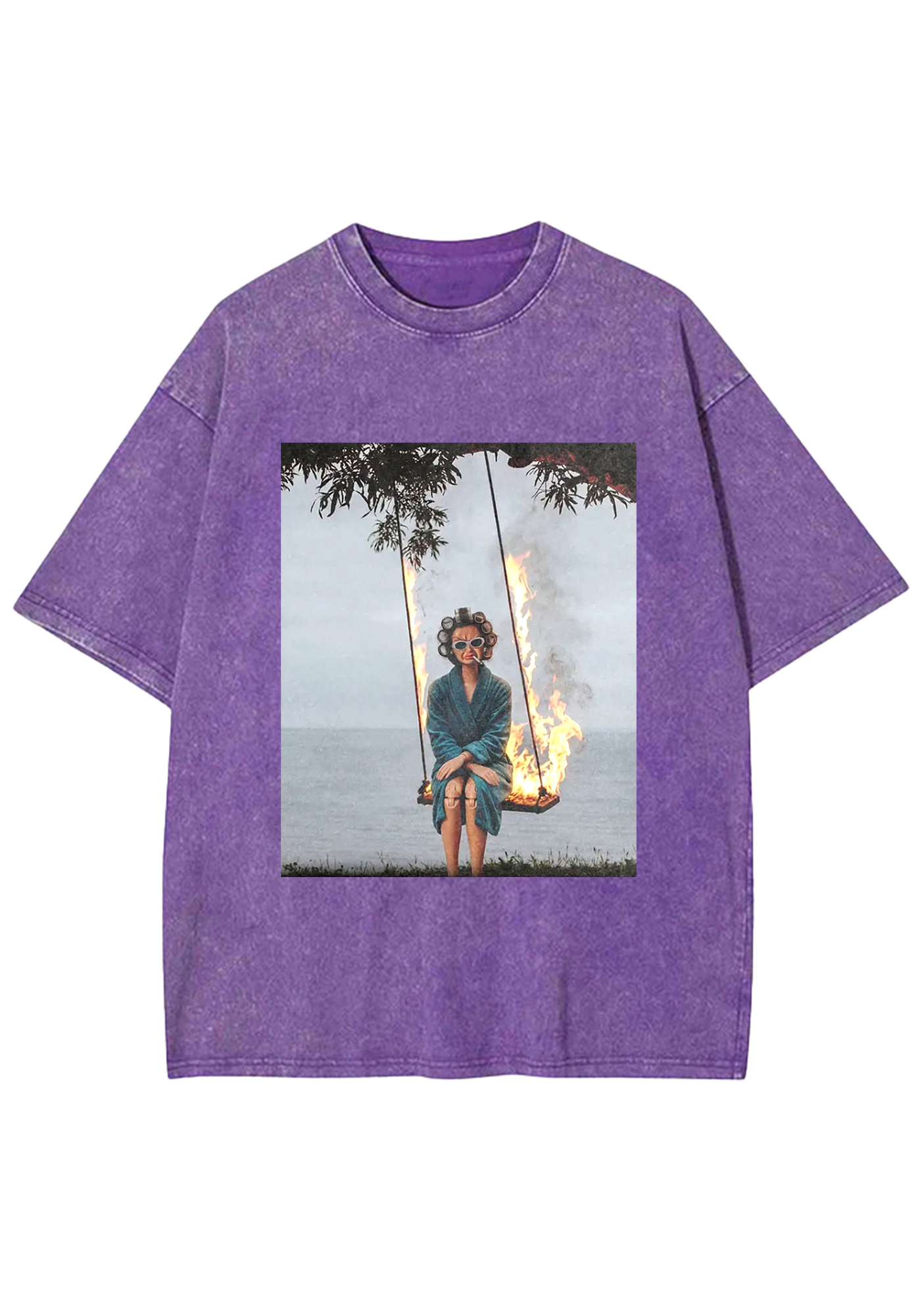 Fire Swing Grunge Barbie Meme Y2K Washed Tee