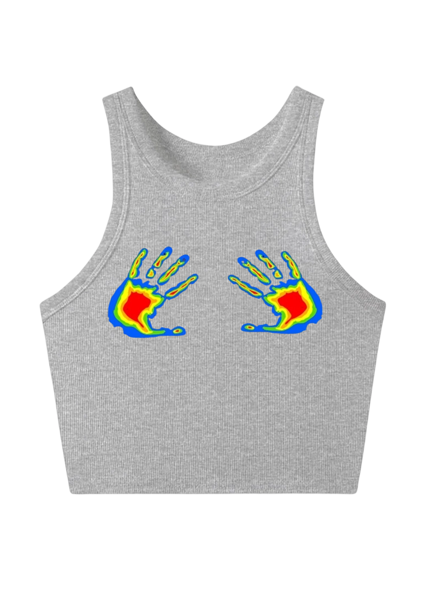 Heat Wave Hands Y2K Crop Tank Top