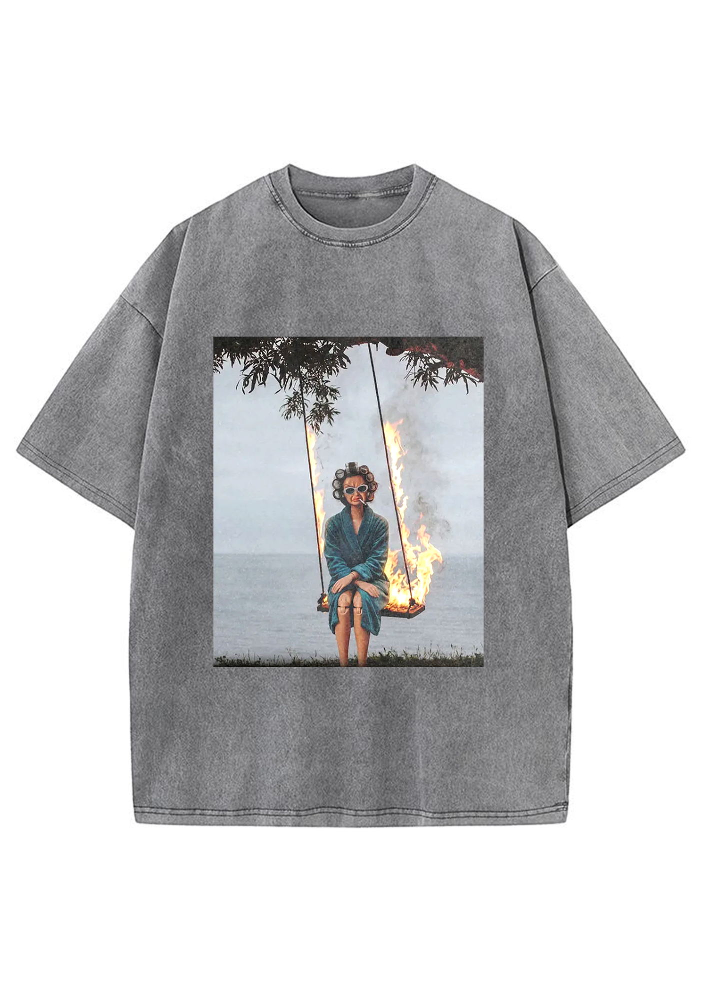 Fire Swing Grunge Barbie Meme Y2K Washed Tee