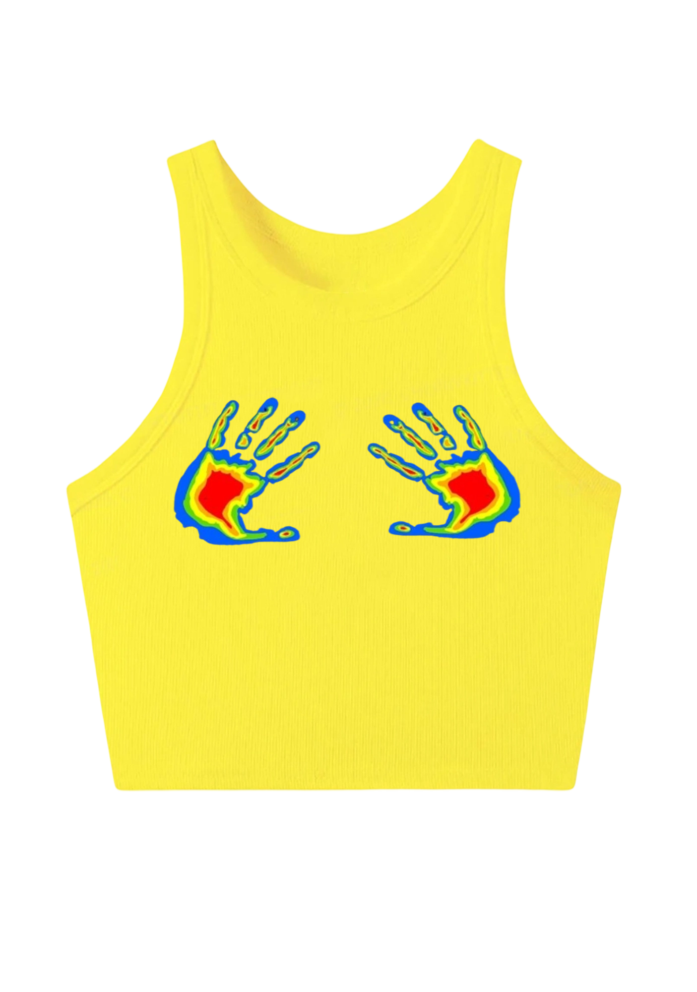 Heat Wave Hands Y2K Crop Tank Top