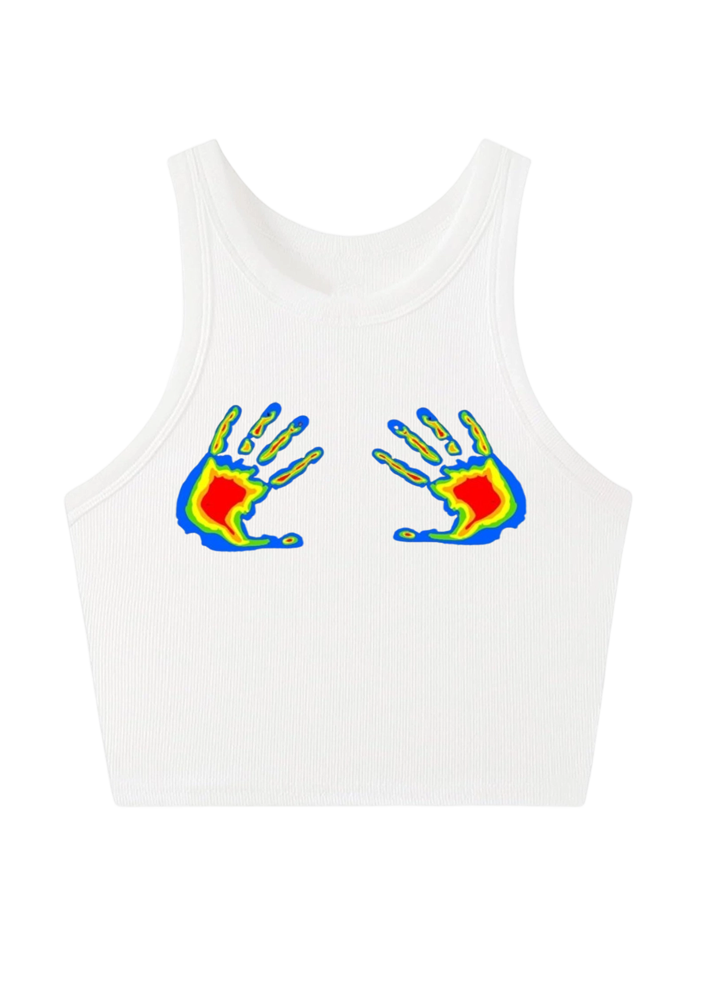 Heat Wave Hands Y2K Crop Tank Top