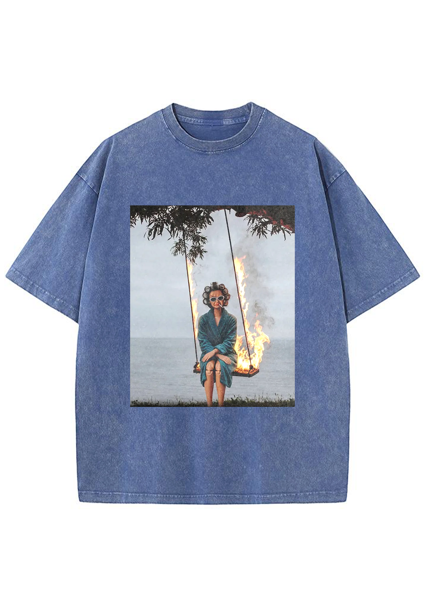 Fire Swing Grunge Barbie Meme Y2K Washed Tee
