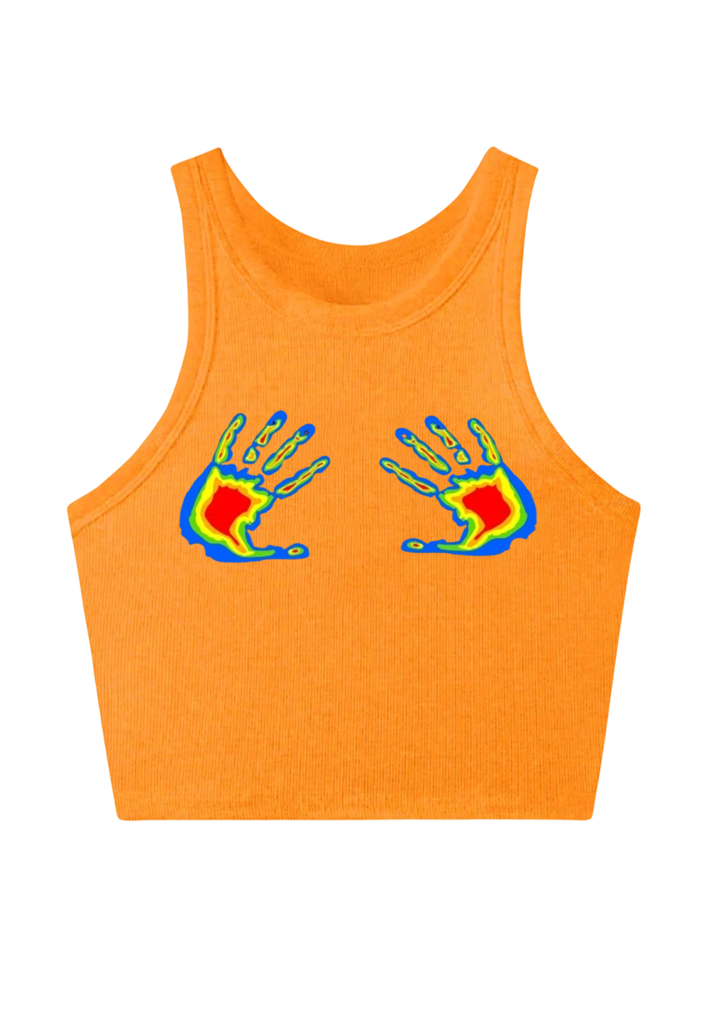 Heat Wave Hands Y2K Crop Tank Top