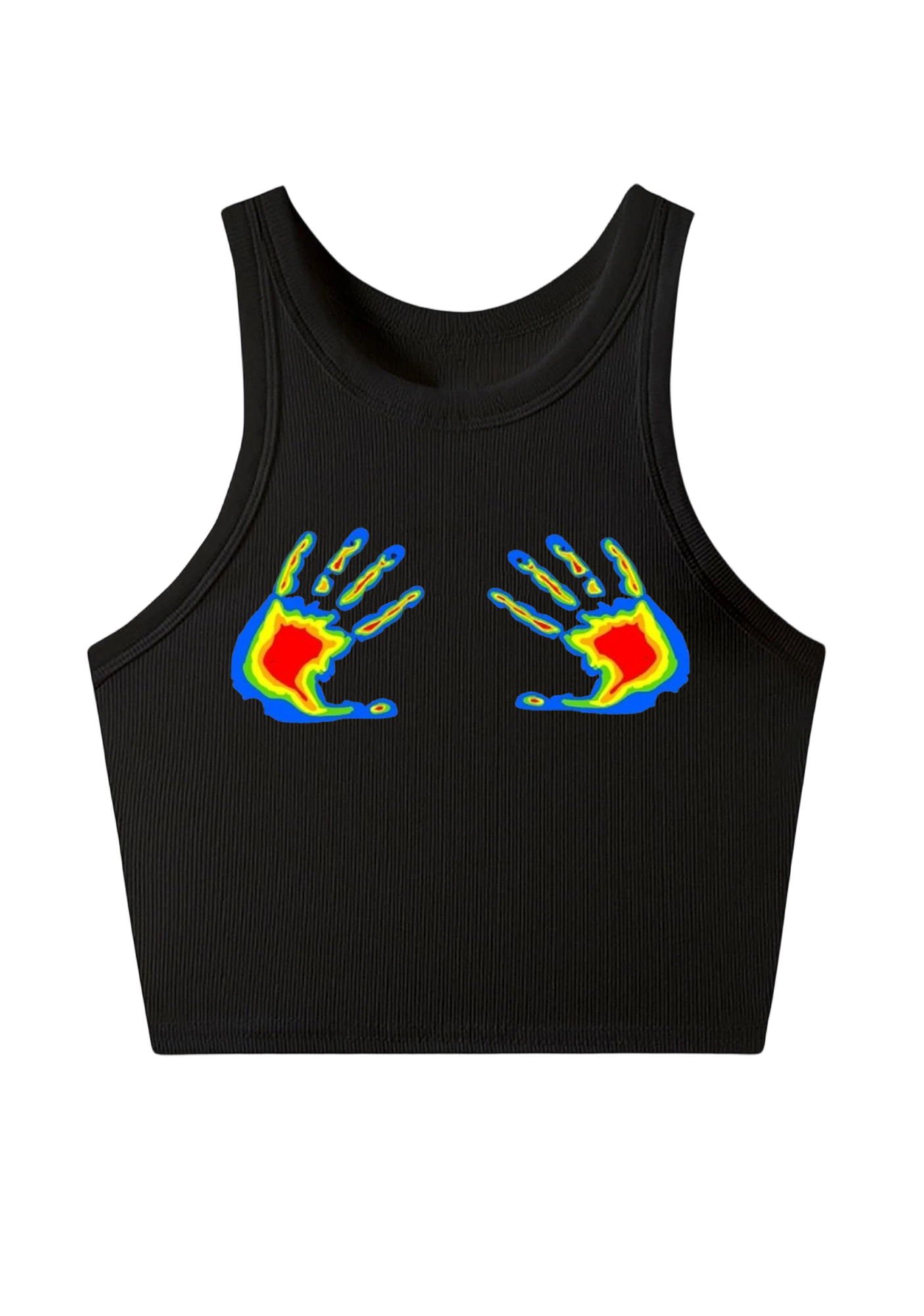 Heat Wave Hands Y2K Crop Tank Top