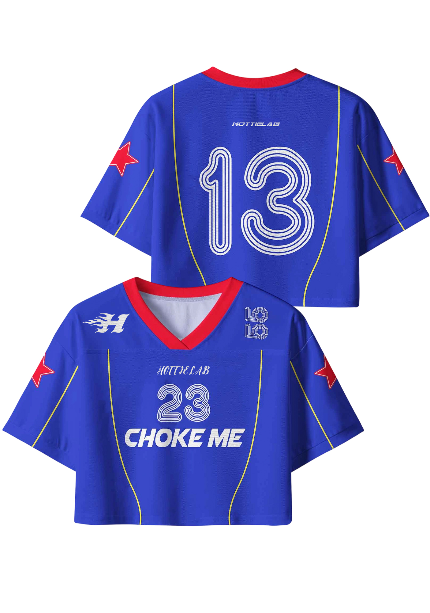 Choke Me Y2K Crop Sport Jersey Shirts