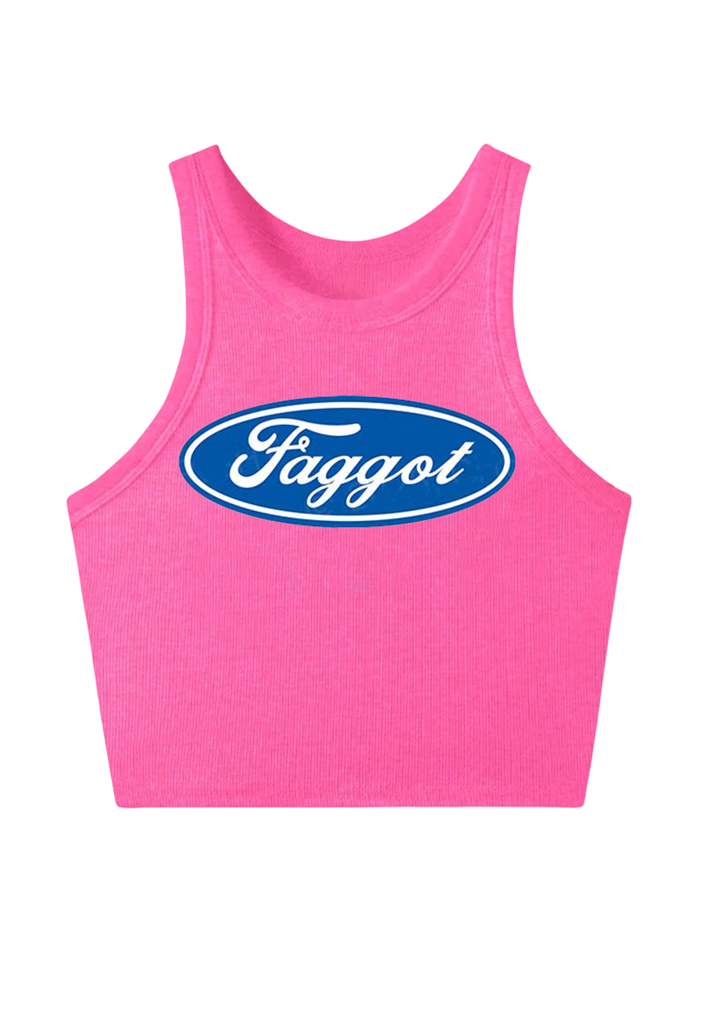 Oval Faggot Y2K Crop Tank Top