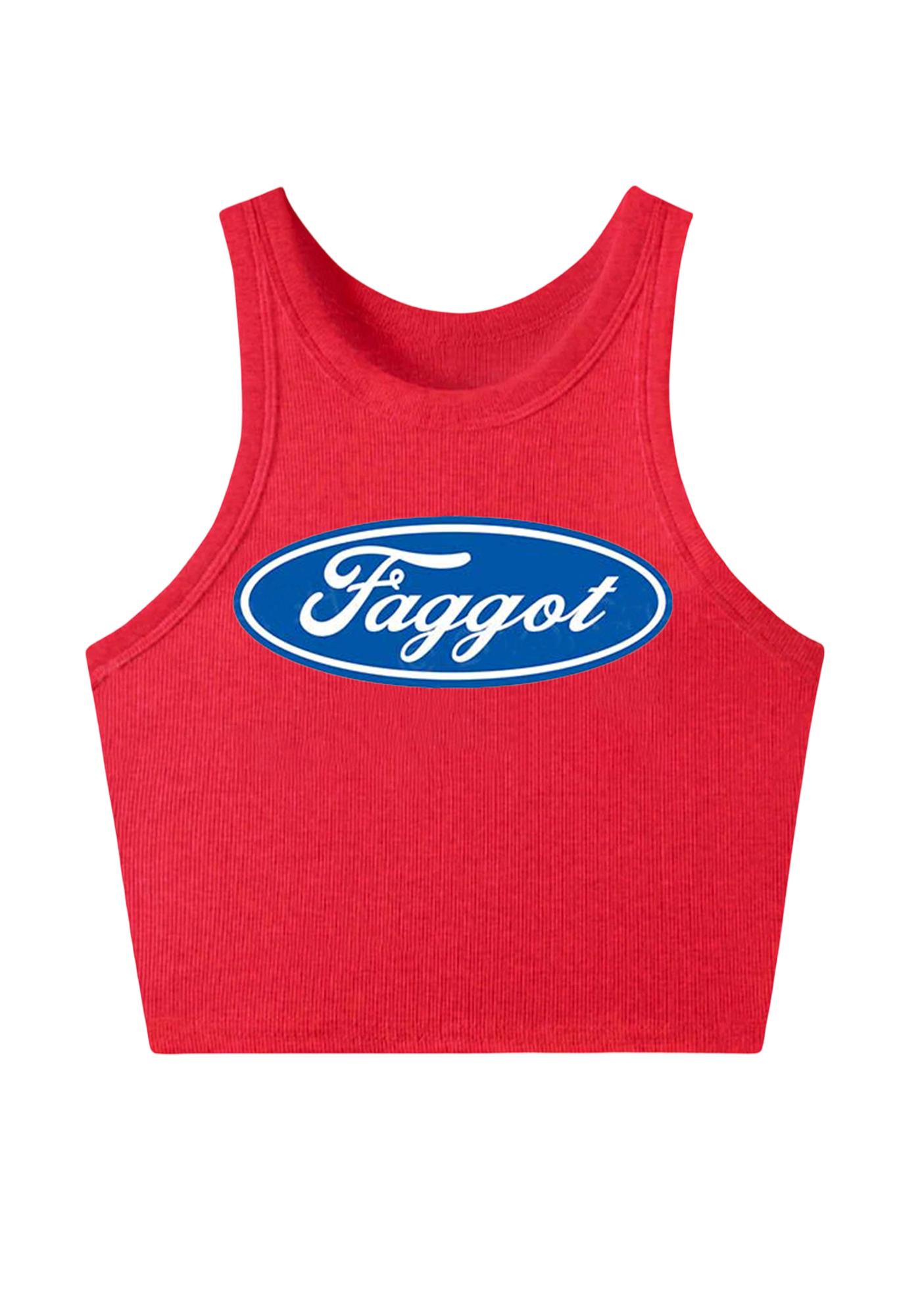 Oval Faggot Y2K Crop Tank Top