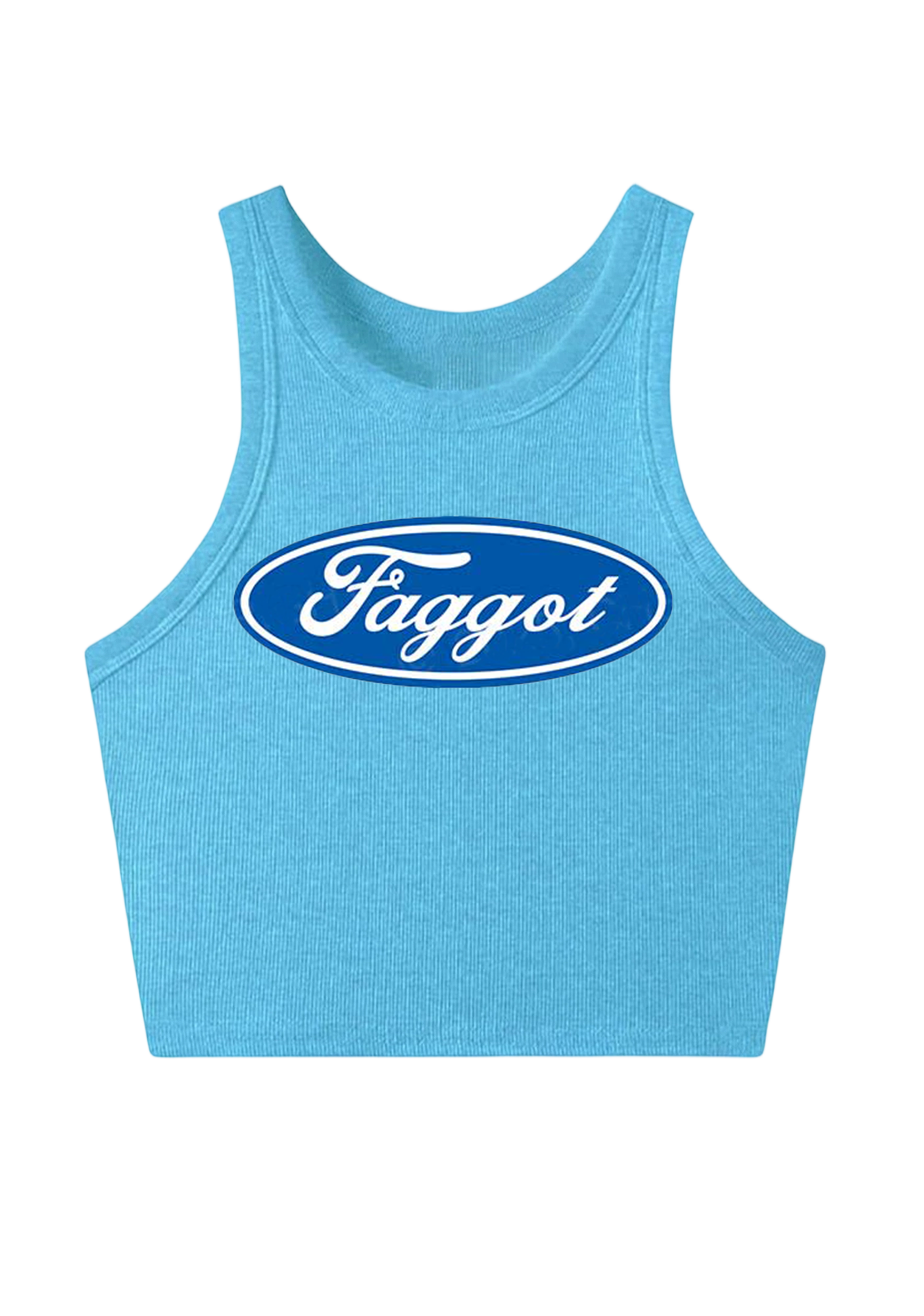 Oval Faggot Y2K Crop Tank Top