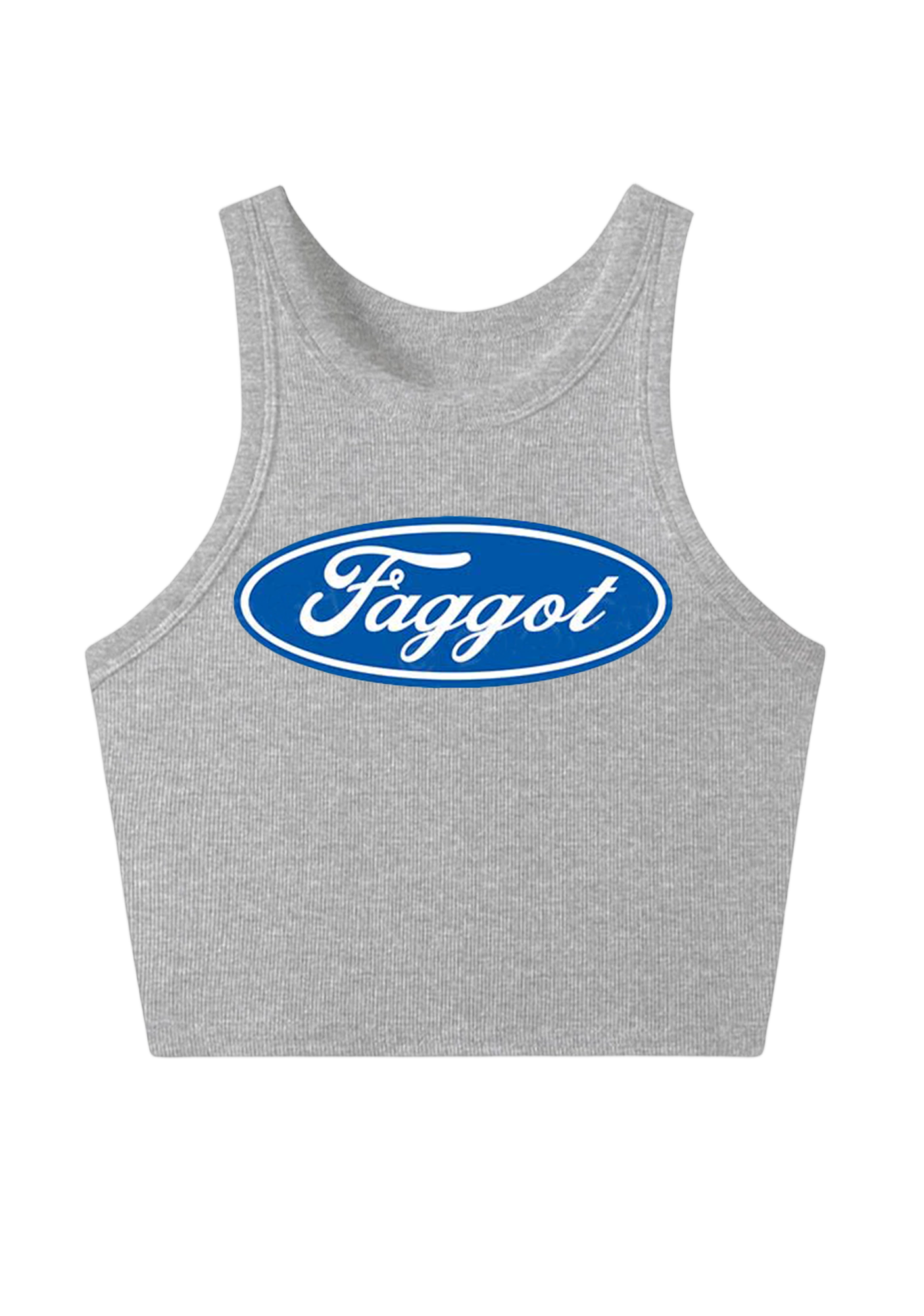 Oval Faggot Y2K Crop Tank Top