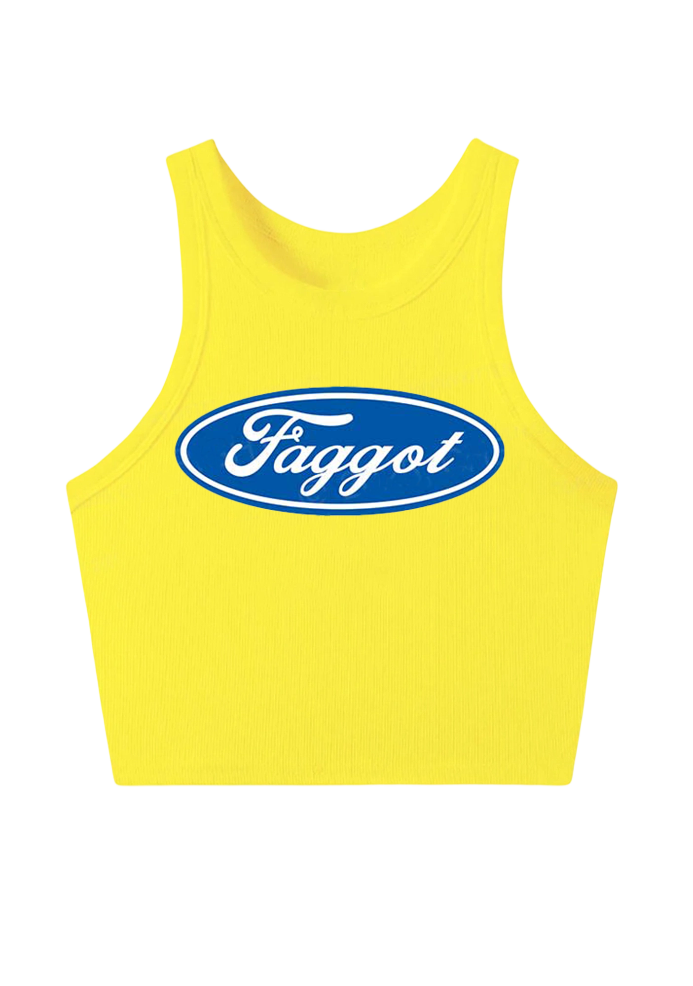 Oval Faggot Y2K Crop Tank Top